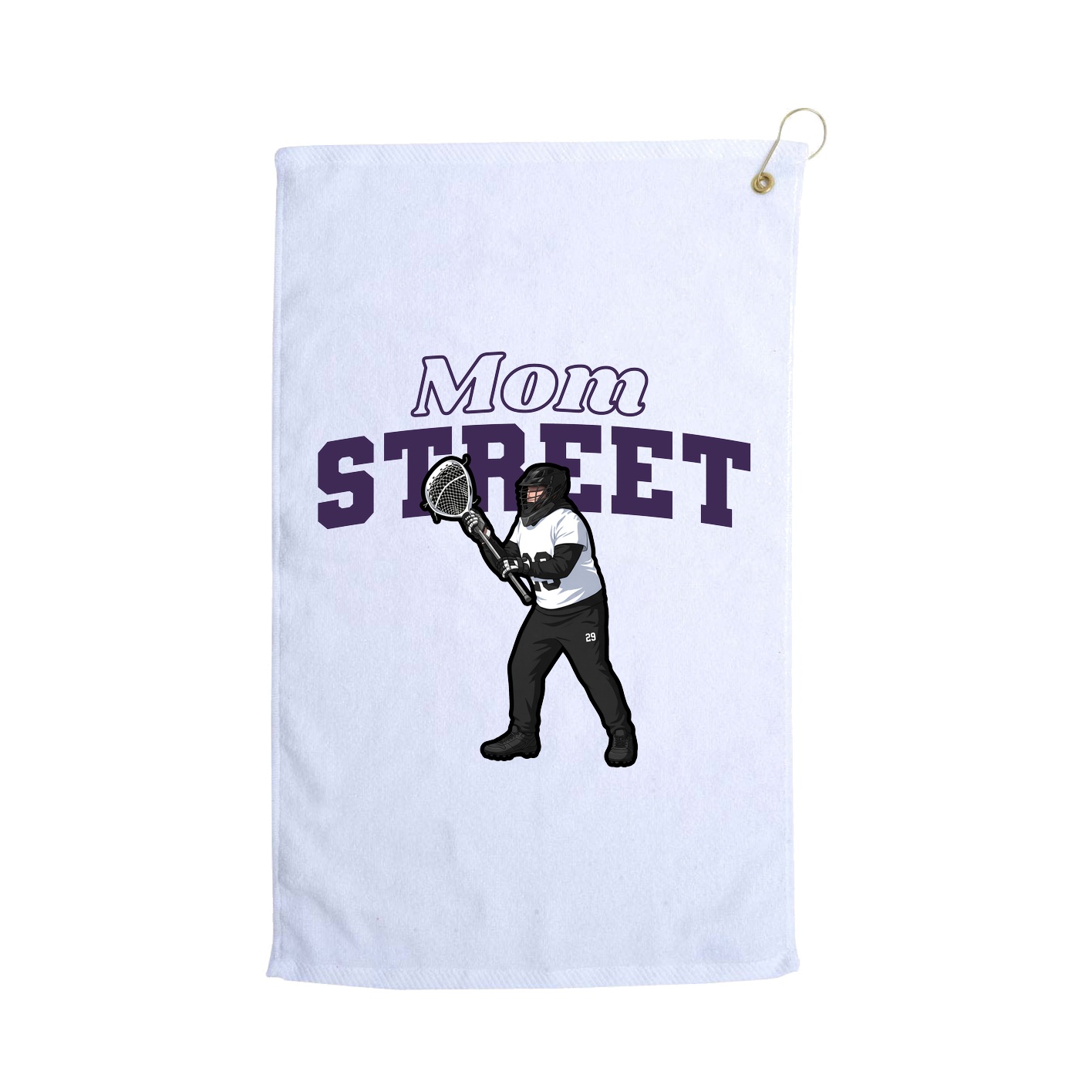 Golf Towel — Mothers Day Block in White