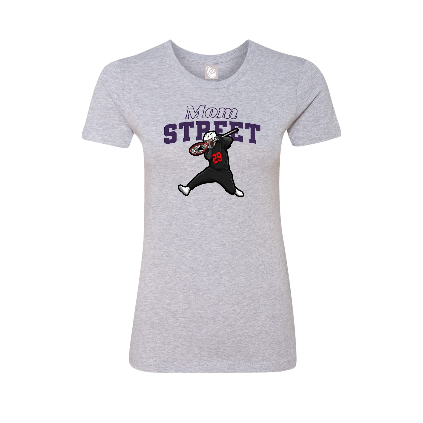 Womens Tee — Mothers Day Block in Grey