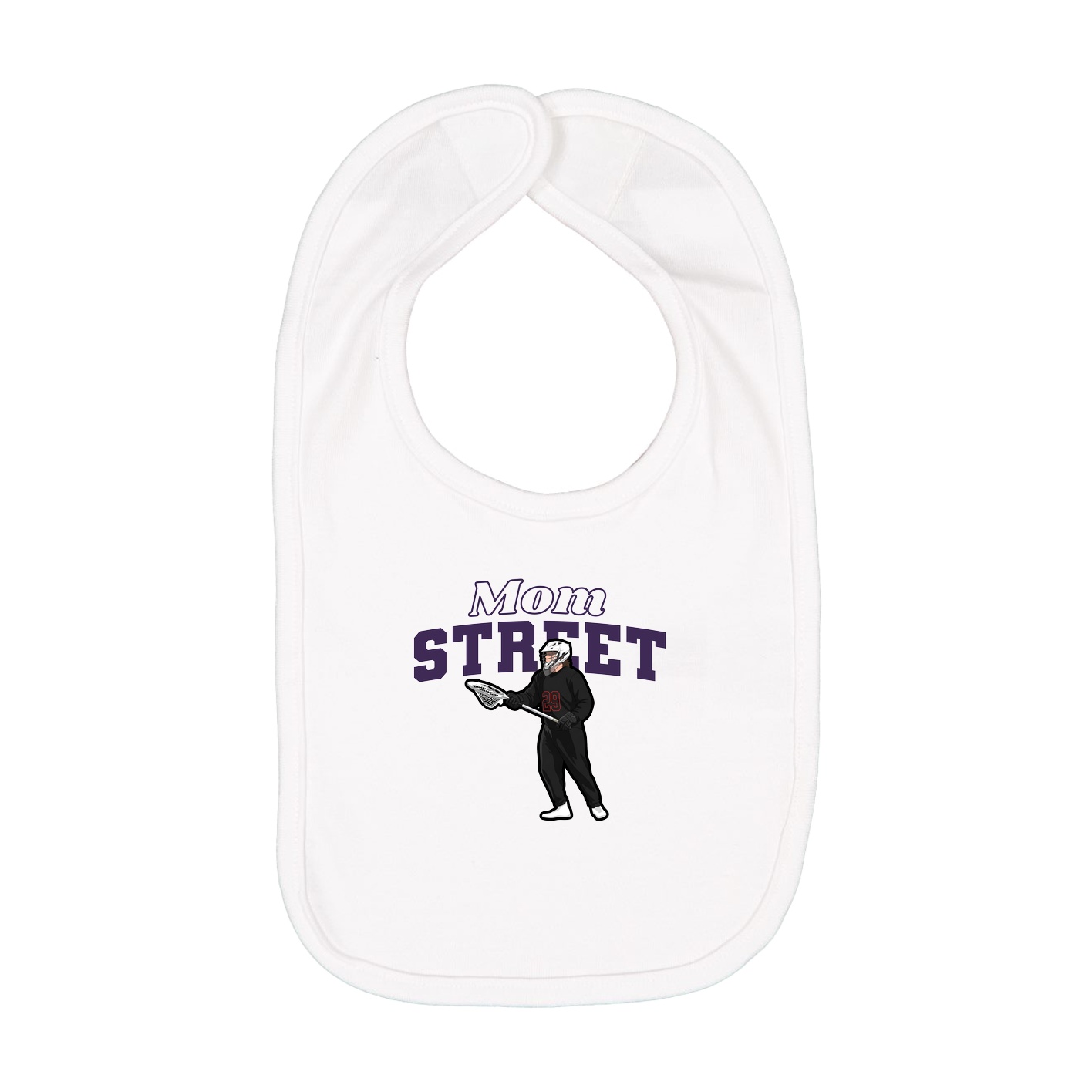 Infant Bib — Mothers Day Block in White