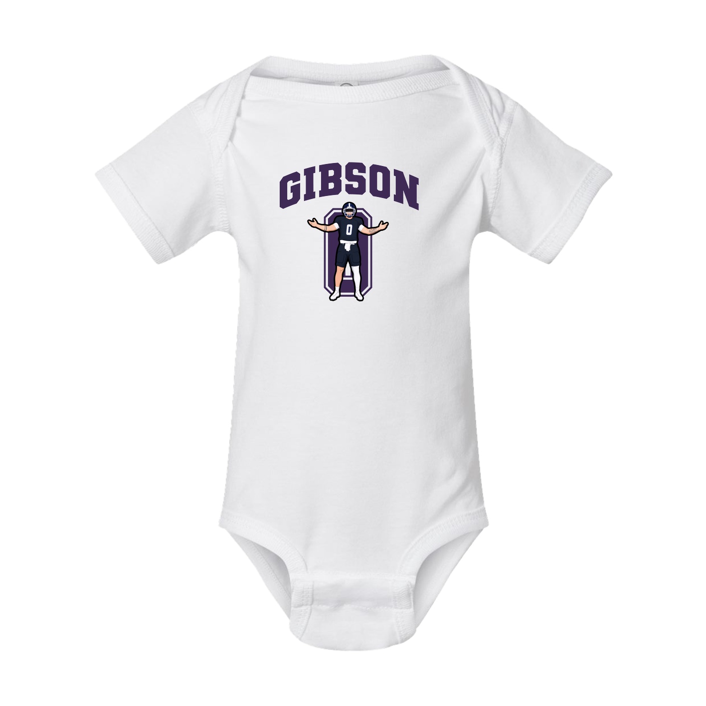 Baby Onesie — Number in White