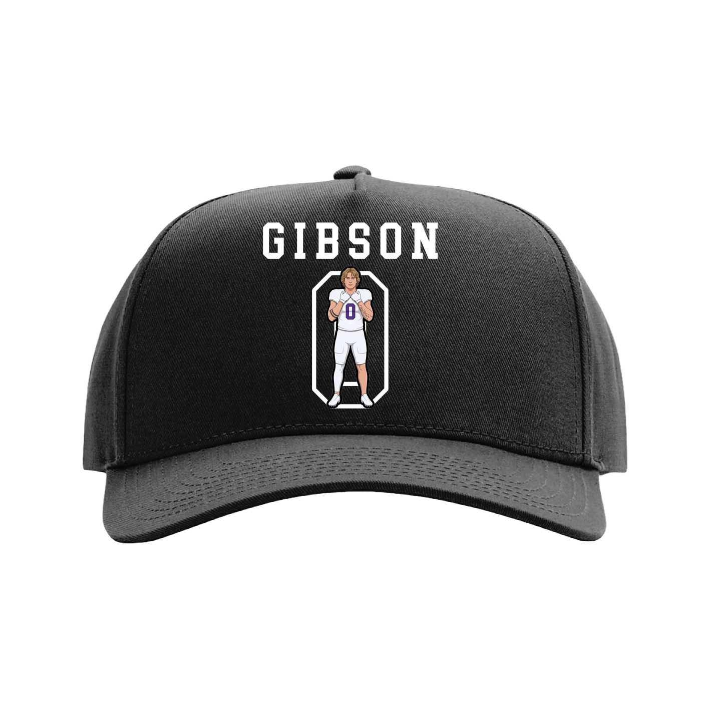 Full Fabric Five-Panel Champ Cap — Shirsey in Black