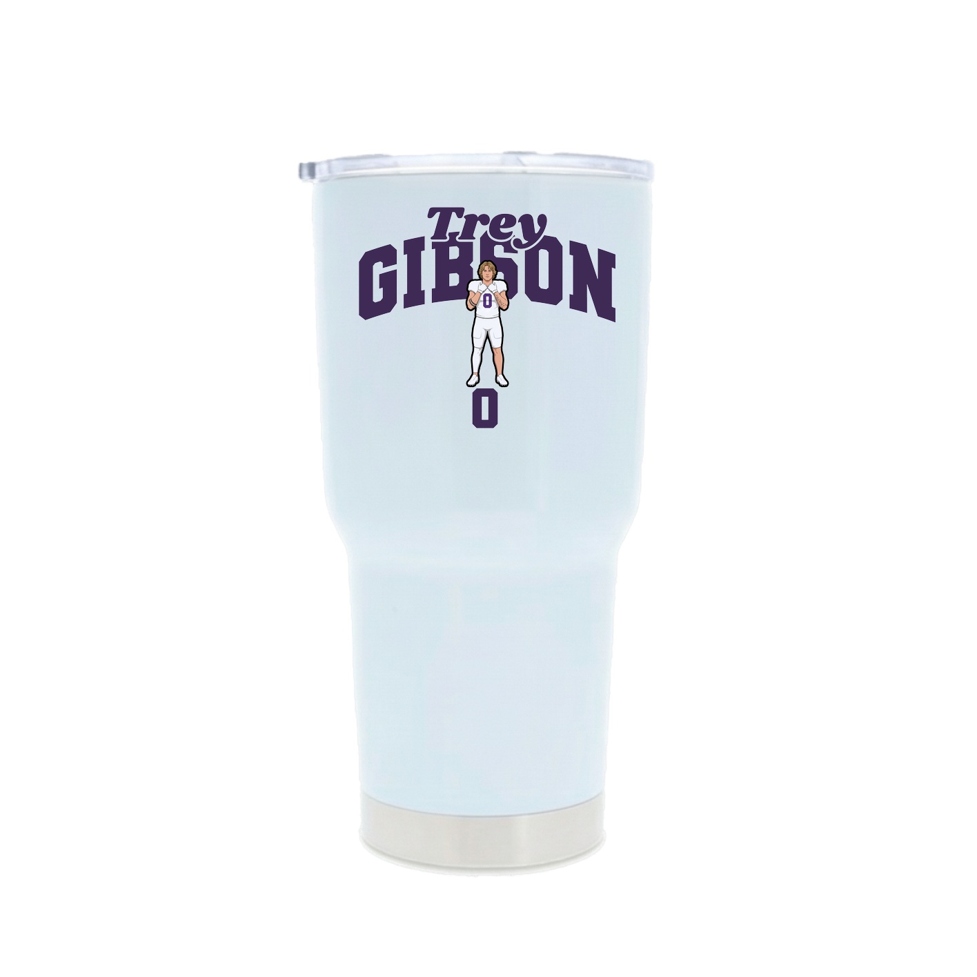 30oz Stainless Steel Tumbler — Signature Arch in White