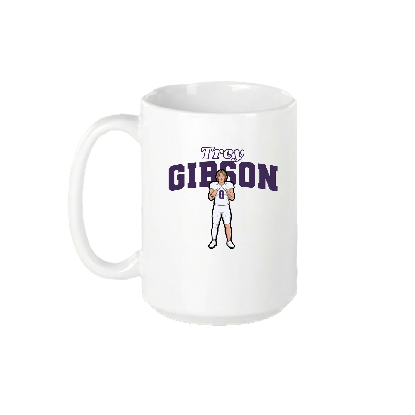 15oz Coffee Mug — Name Arch in White