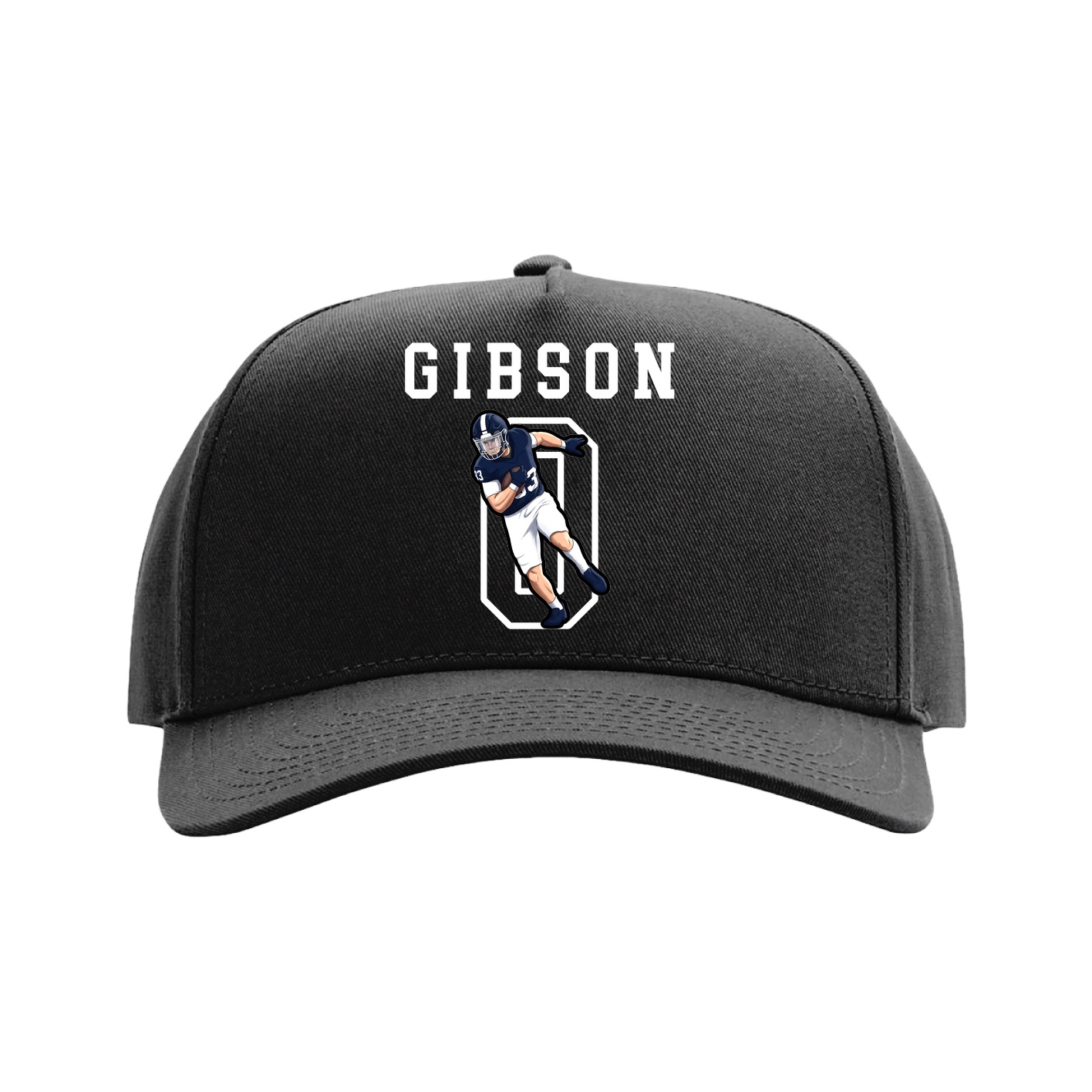 Full Fabric Five-Panel Champ Cap — Shirsey in Black