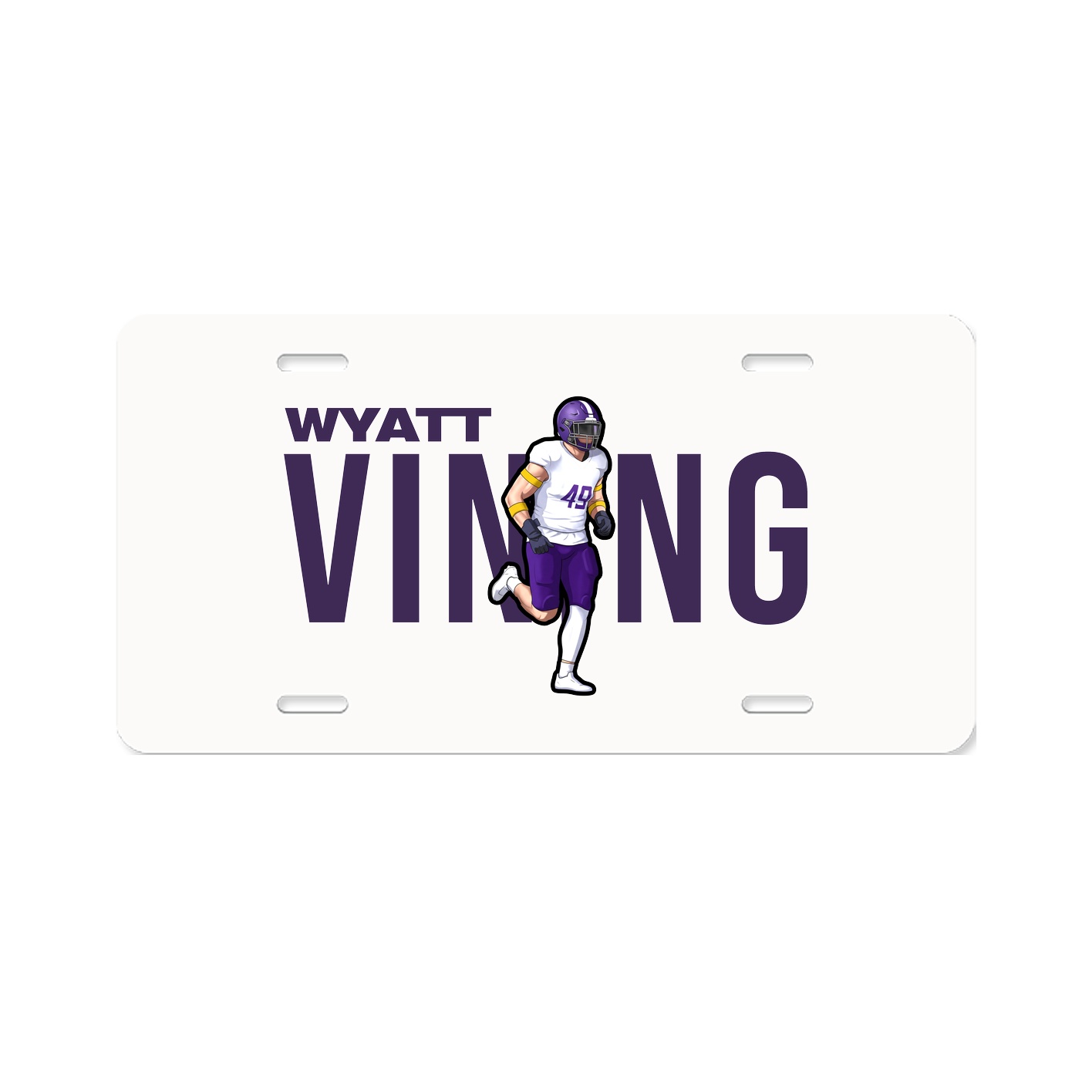 License Plate — Player Name in Classic