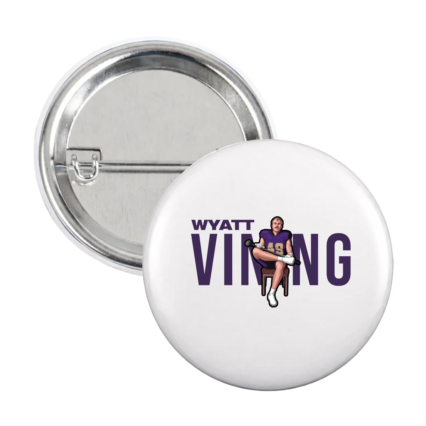 Game Day Button — Player Name in White