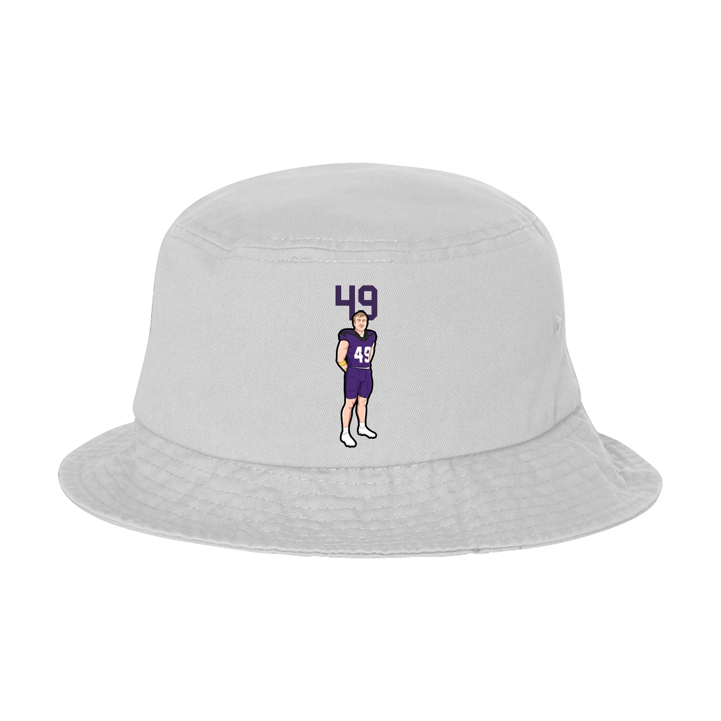 Bucket Cap — Number Top in White