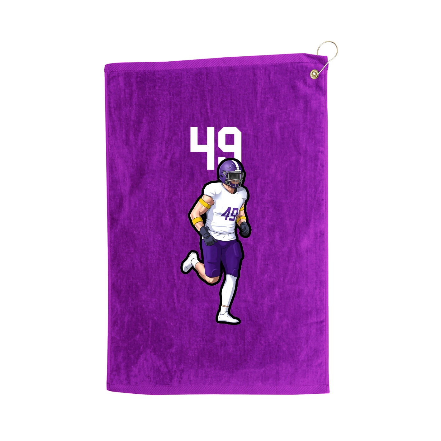 Golf Towel — Number Top in Purple