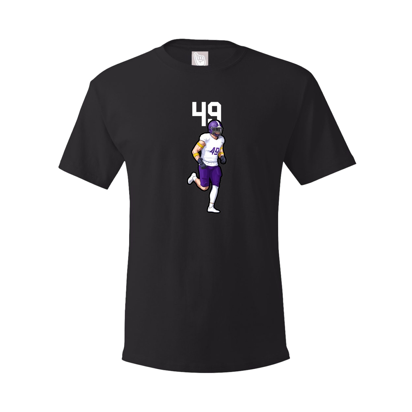 Youth Tee — Number Top in Black