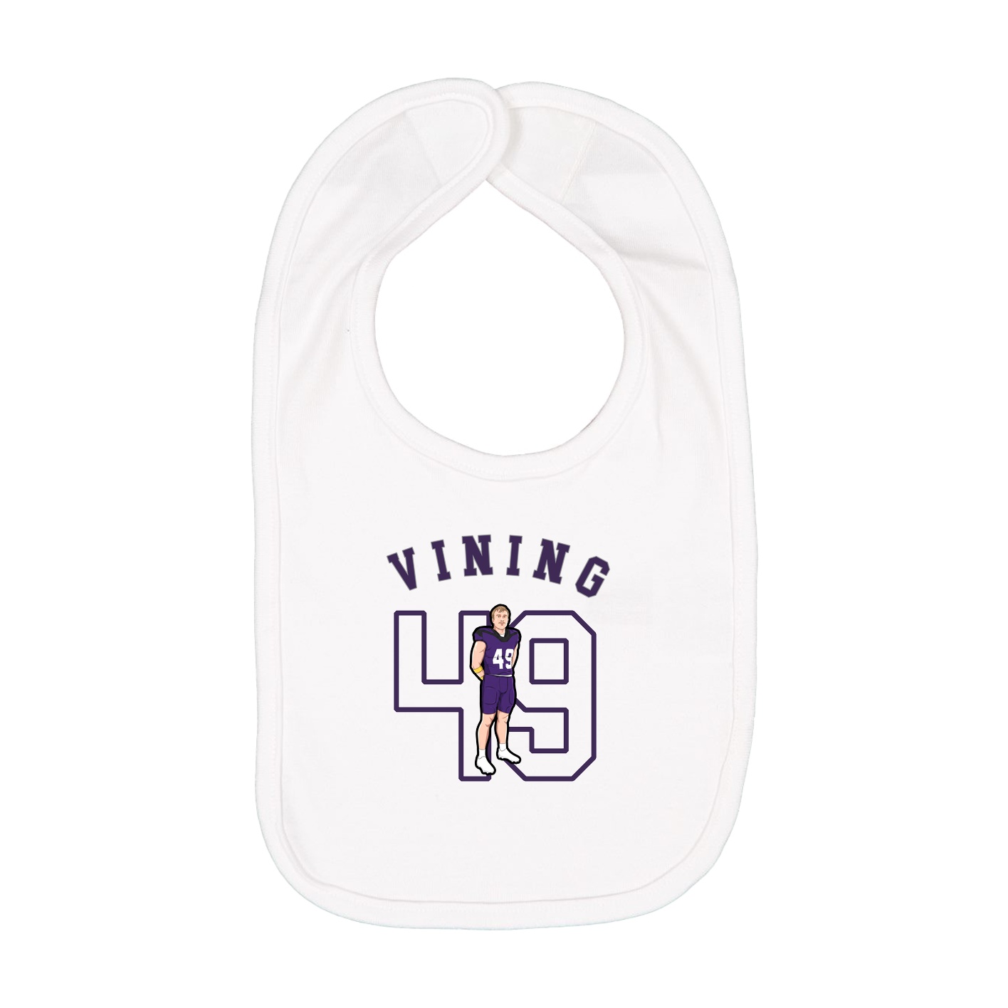Infant Bib — Shirsey Arch in White