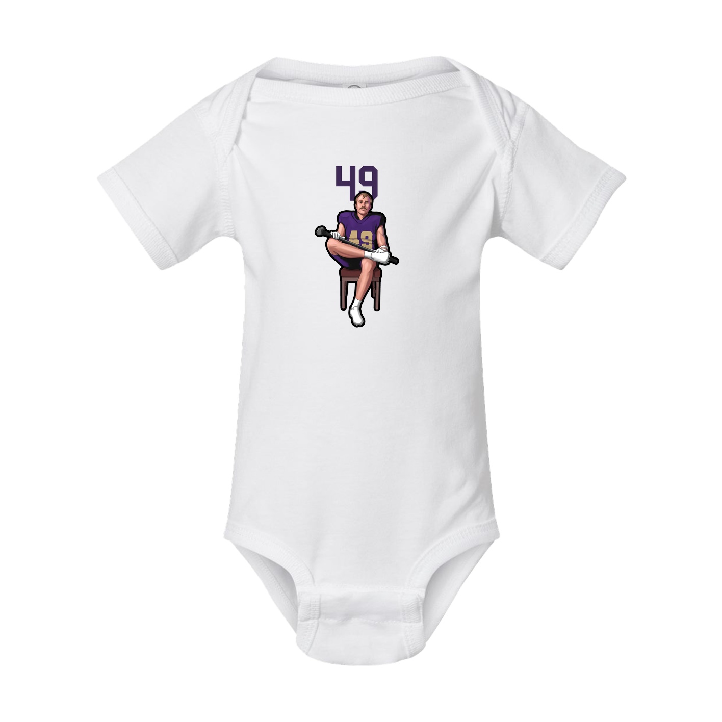 Baby Onesie — Number Top in White