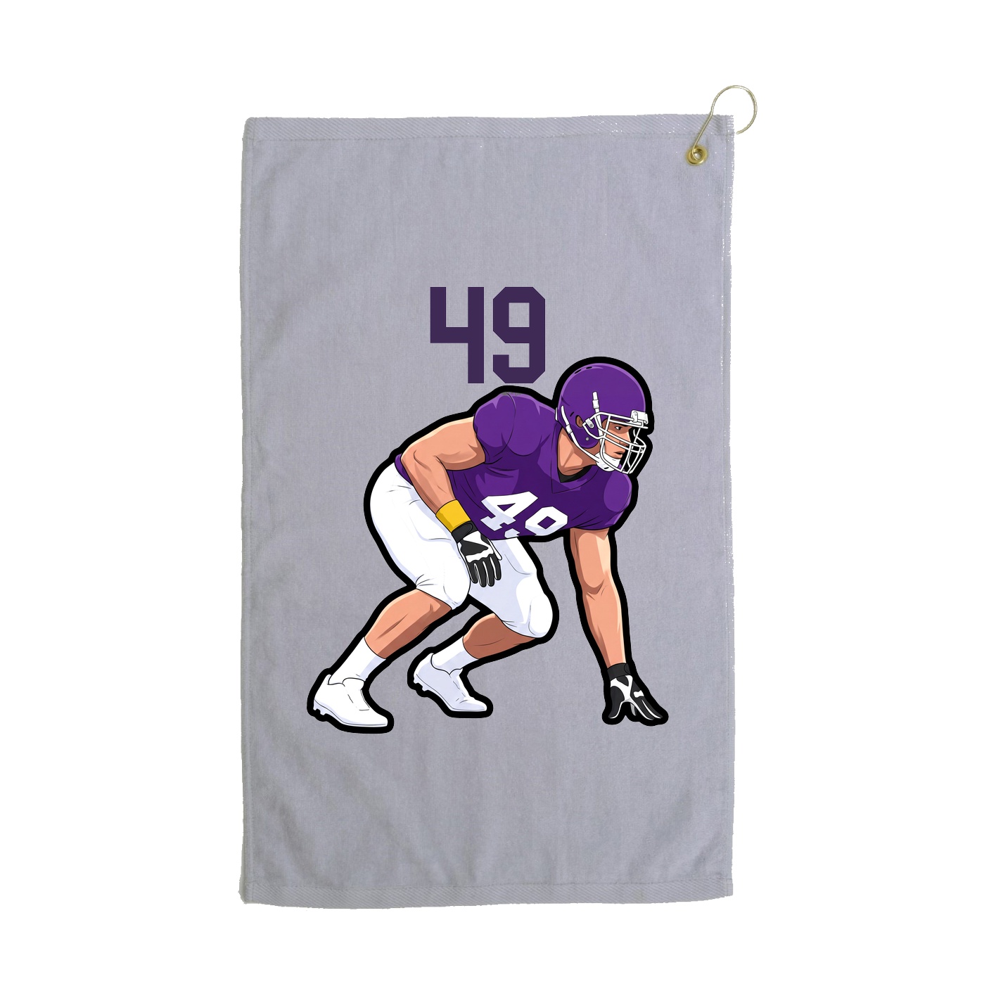 Golf Towel — Number Top in Grey