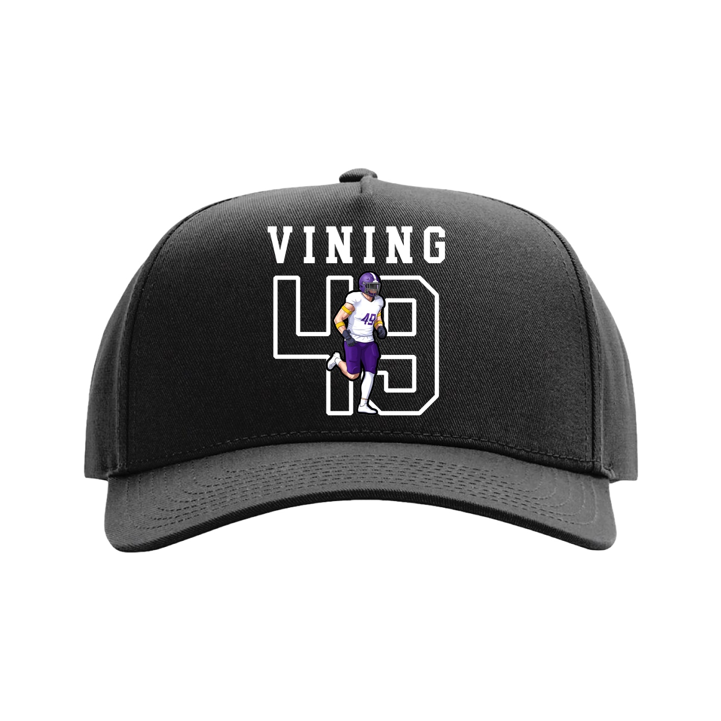 Full Fabric Five-Panel Champ Cap — Shirsey in Black