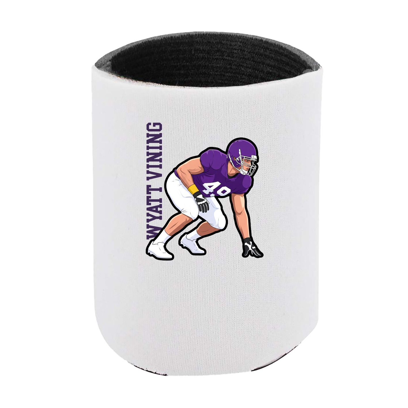 Can Holder — Name Vertical in White