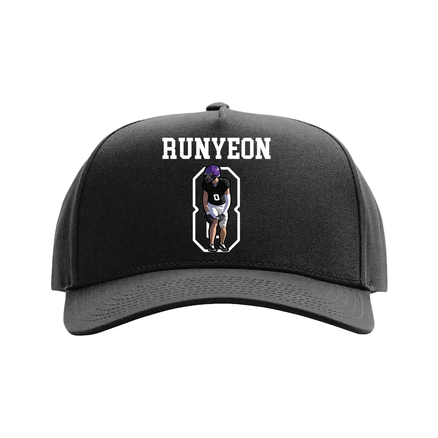Full Fabric Five-Panel Champ Cap — Shirsey in Black