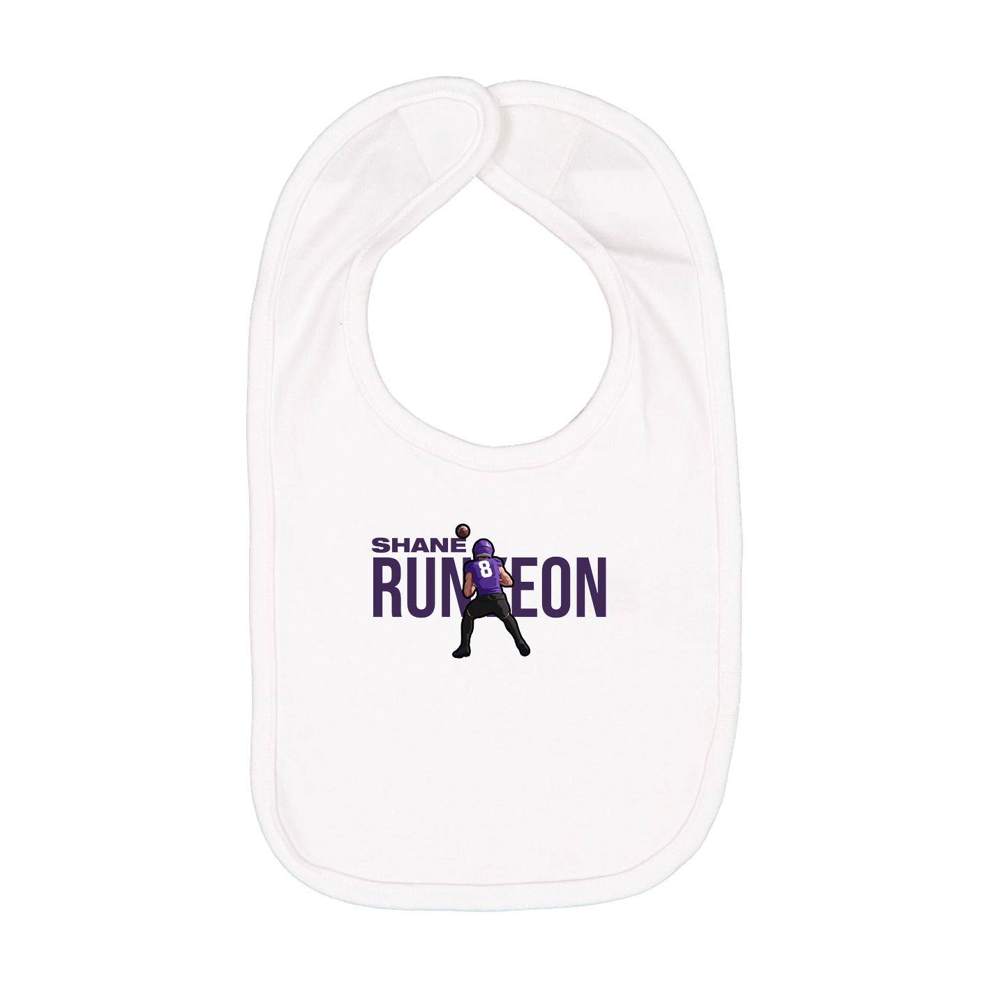 Infant Bib — Player Name in White