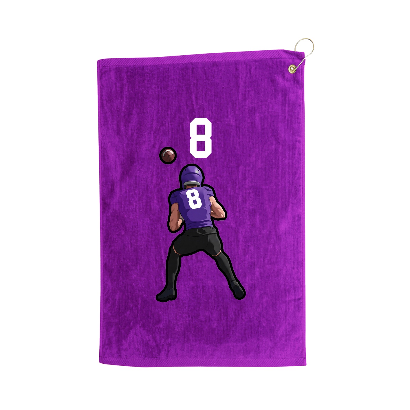 Golf Towel — Number Top in Purple