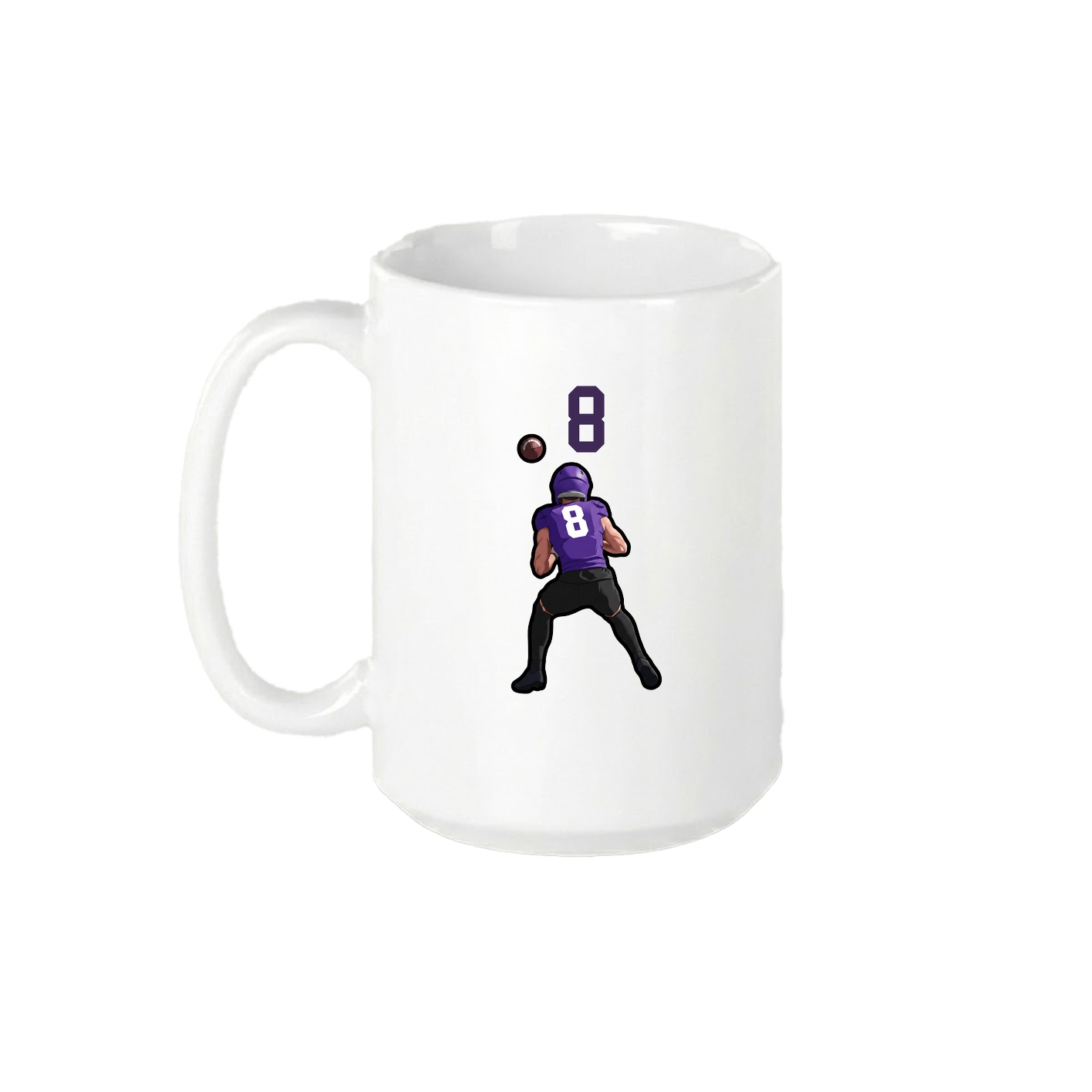 15oz Coffee Mug — Number Top in White