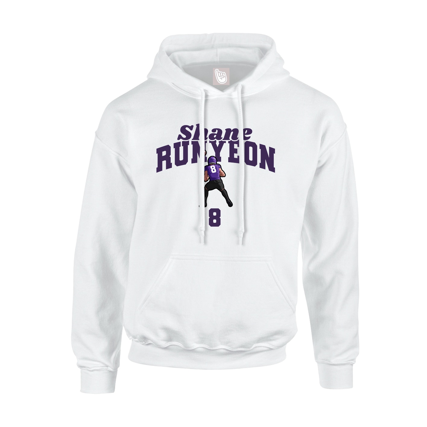 Youth Hoodie — Signature Arch in White