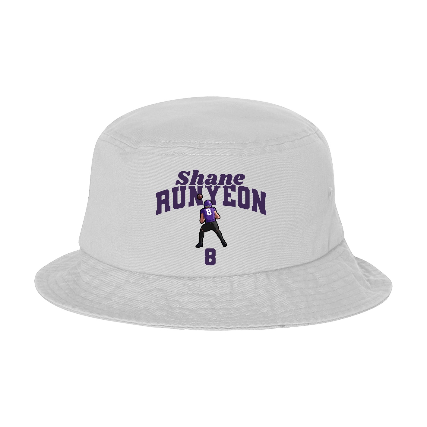 Bucket Cap — Signature Arch in White