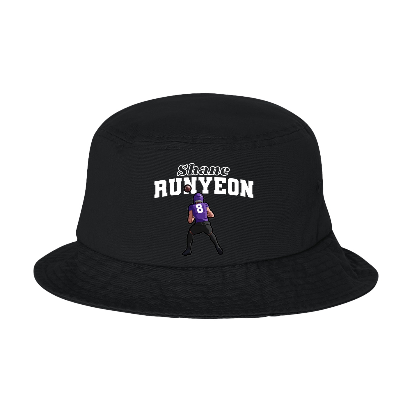 Bucket Cap — Name Arch in Black