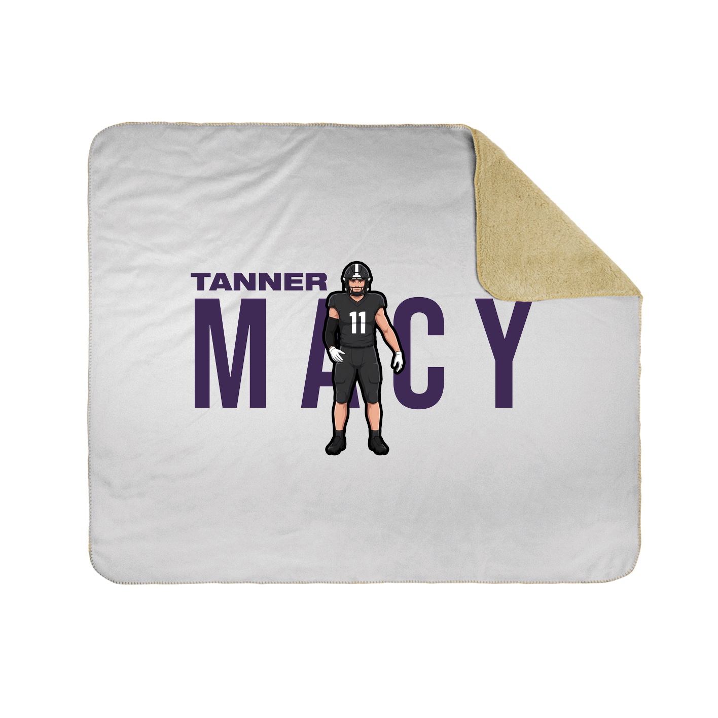 Throw Blanket — Player Name in White