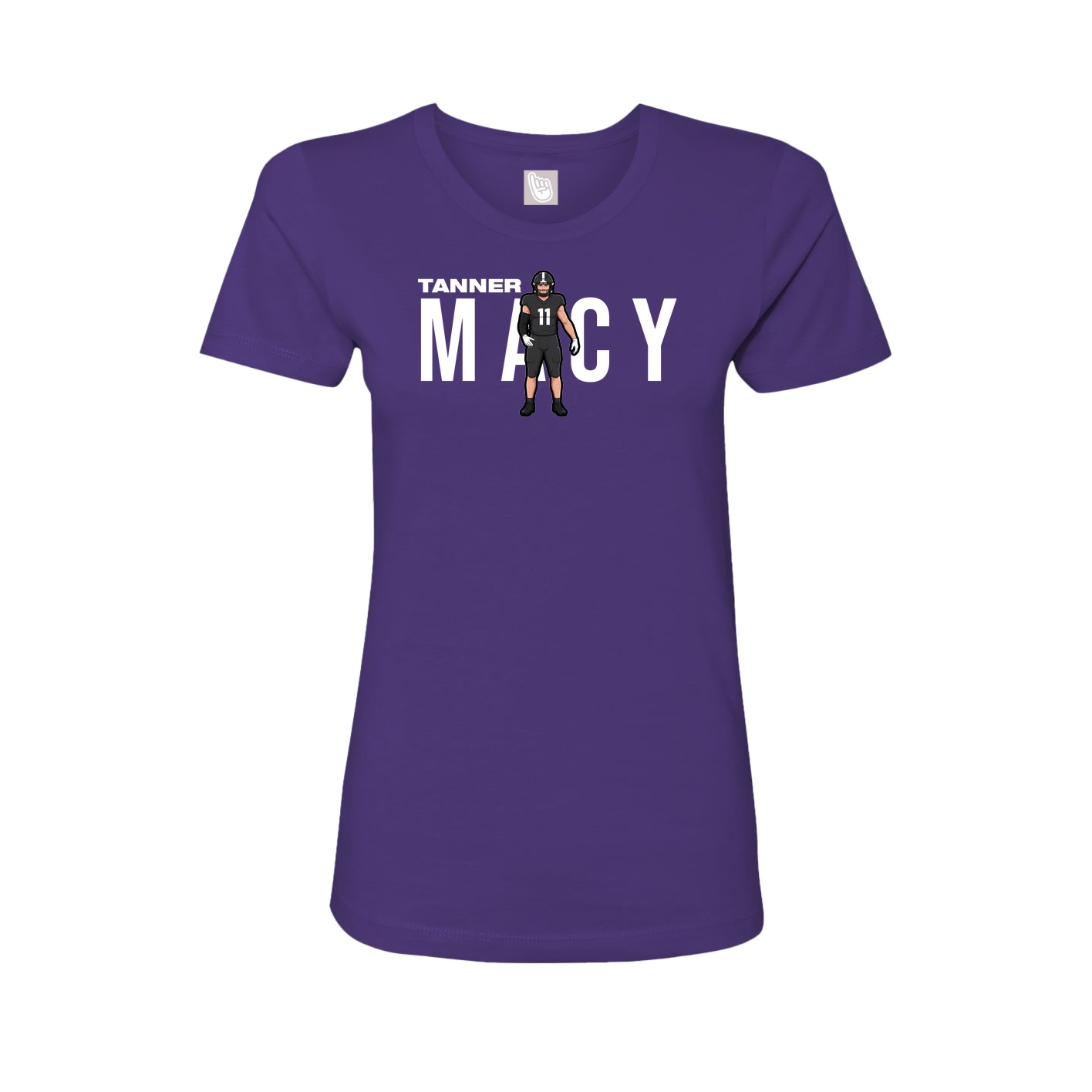 Fitted Women's Tee — Player Name in Purple