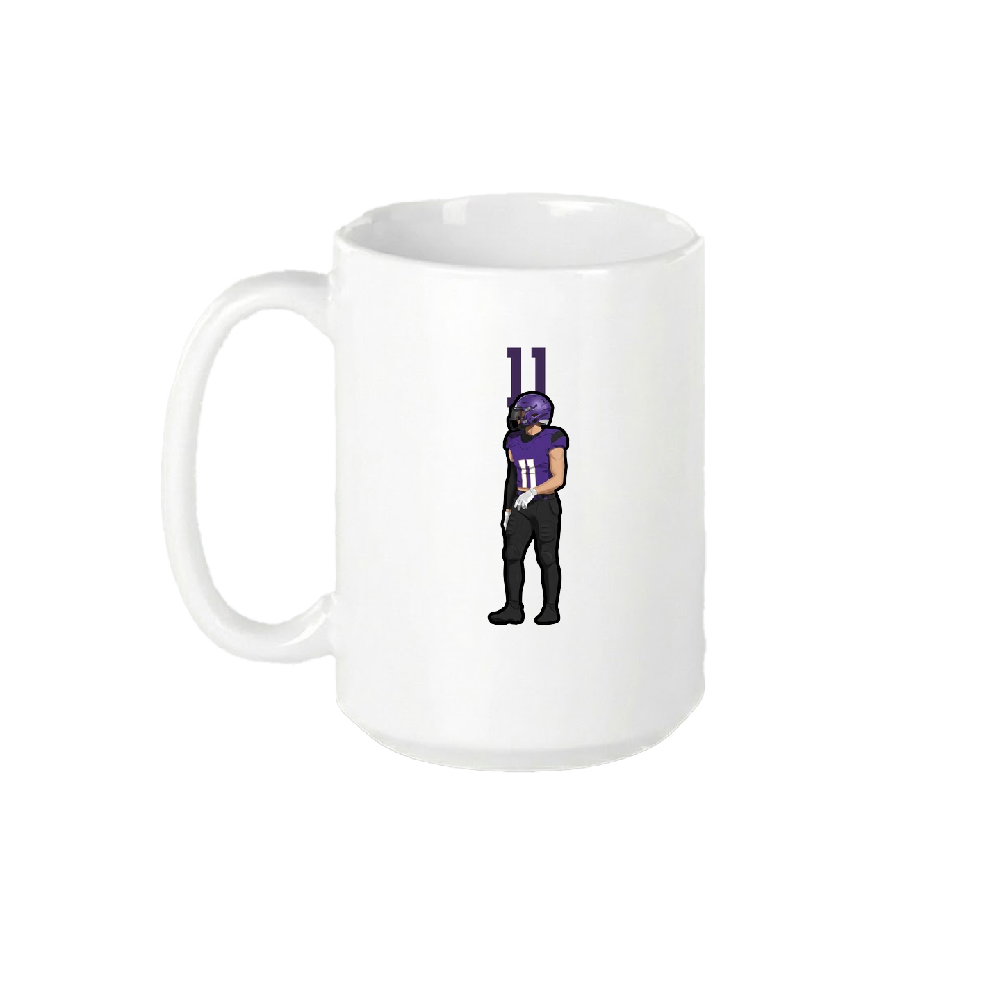 15oz Coffee Mug — Number Top in White