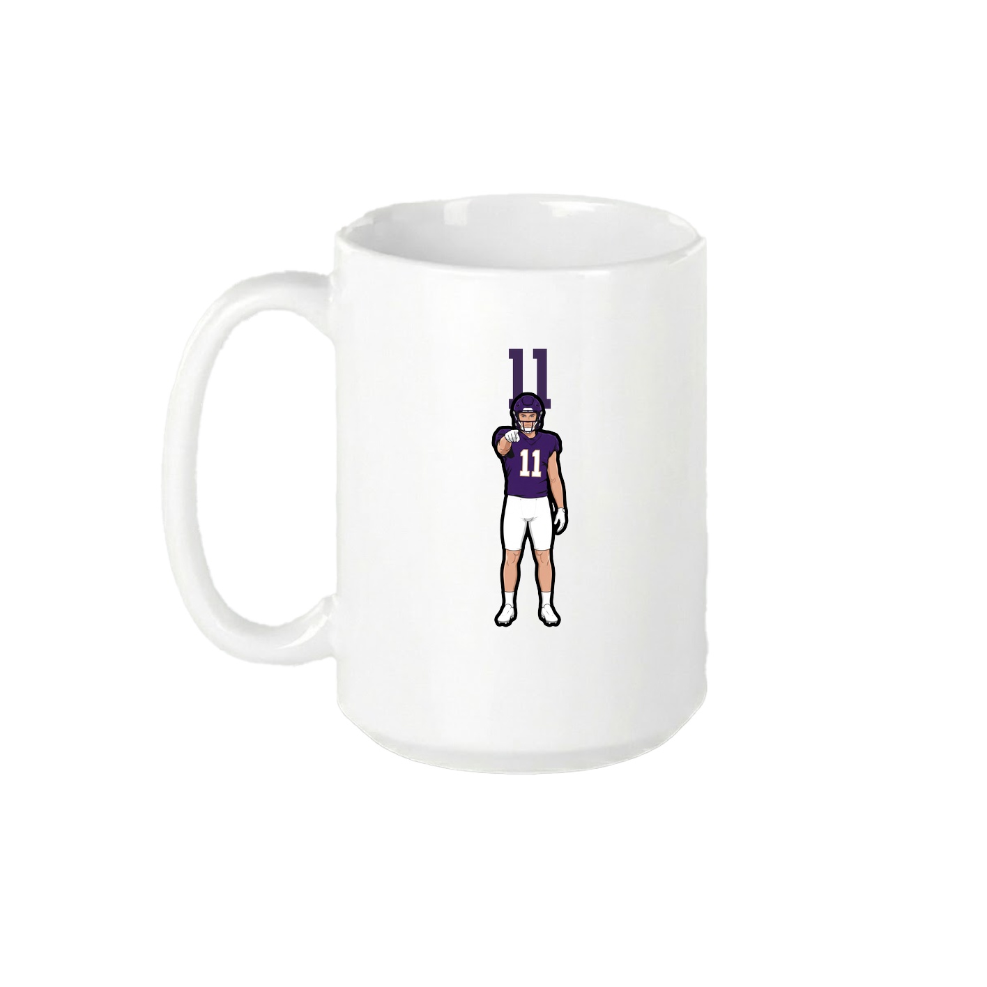 15oz Coffee Mug — Number Top in White