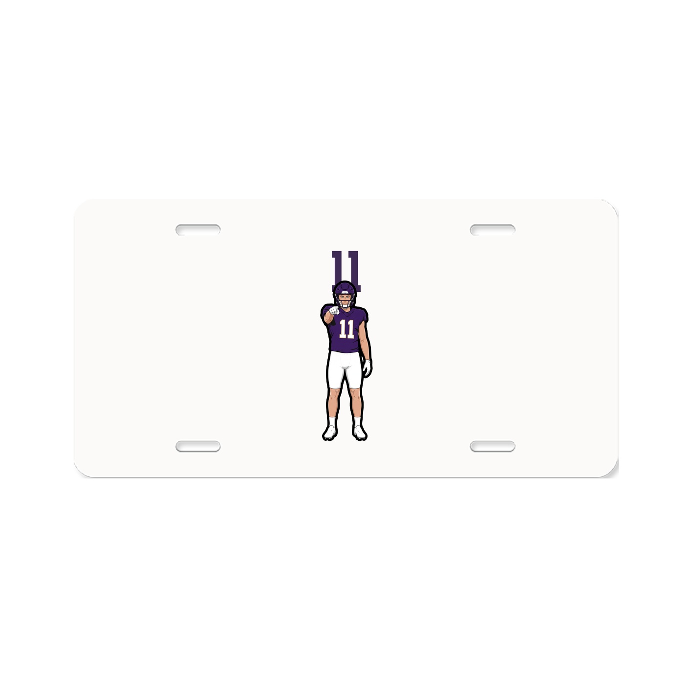License Plate — Number Top in Classic