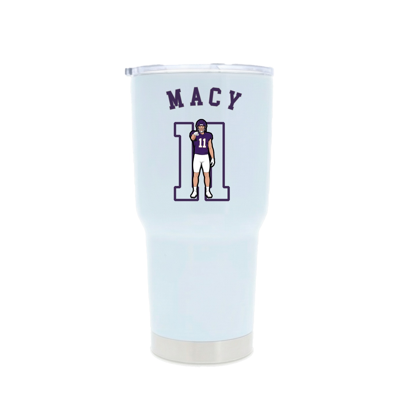 30oz Stainless Steel Tumbler — Shirsey Arch in White