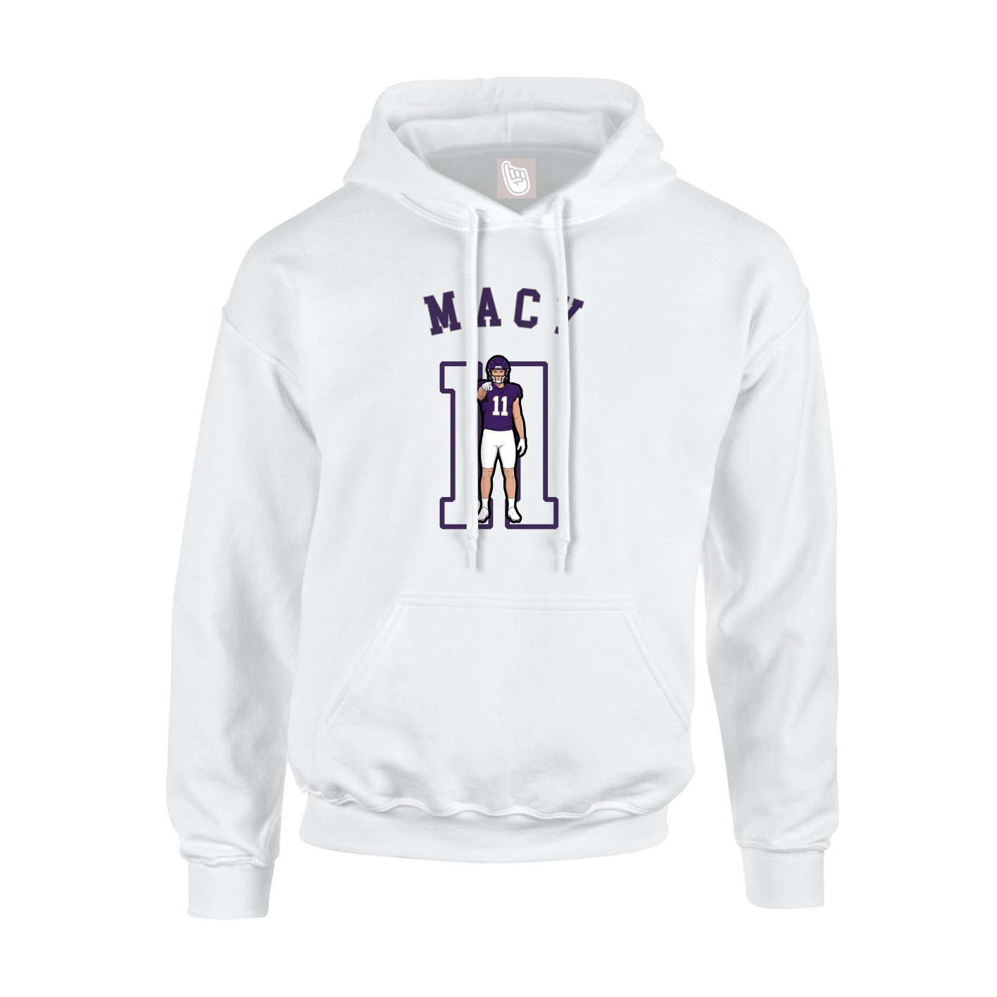Youth Hoodie — Shirsey Arch in White