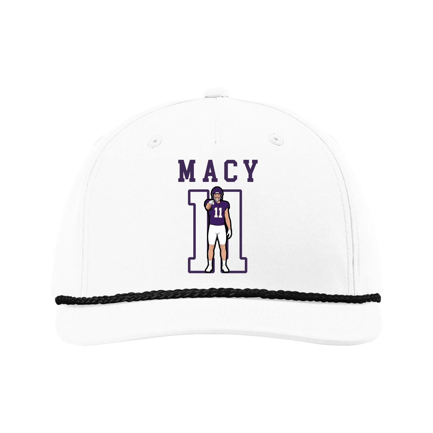 Five-Panel Classic Rope Cap — Shirsey in White