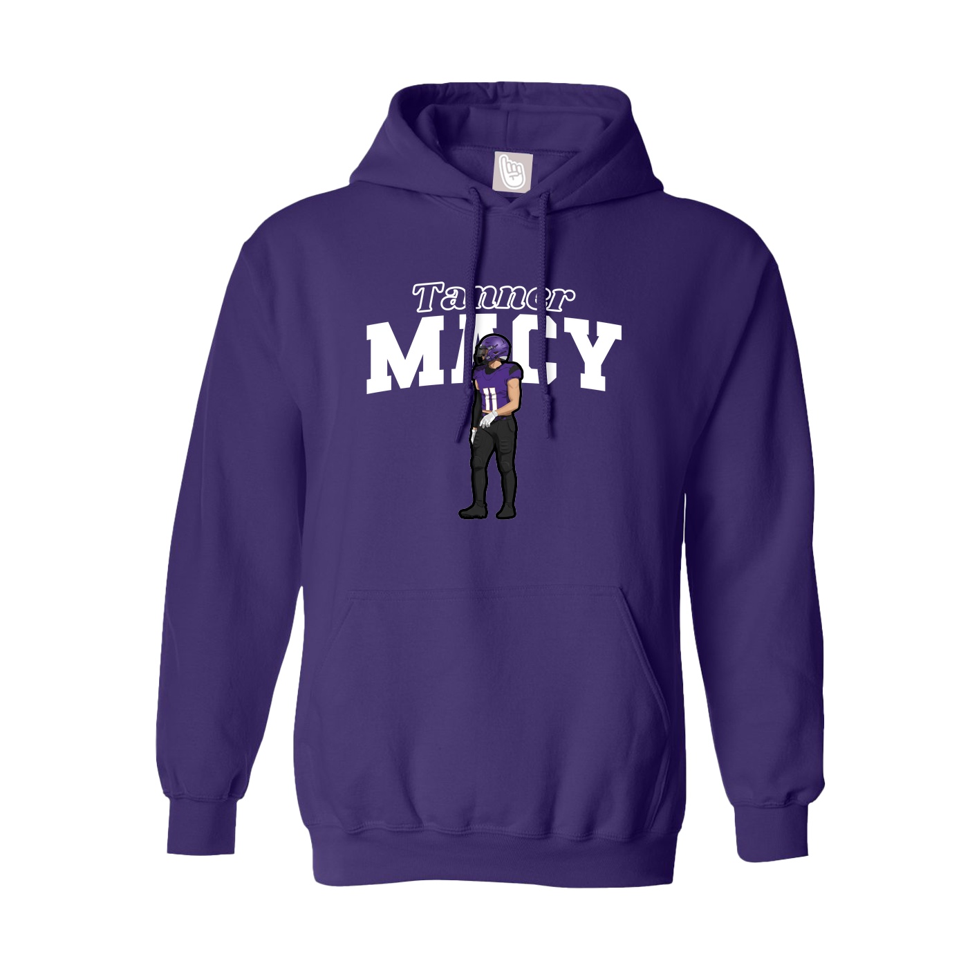 Hoodie — Name Arch in Purple