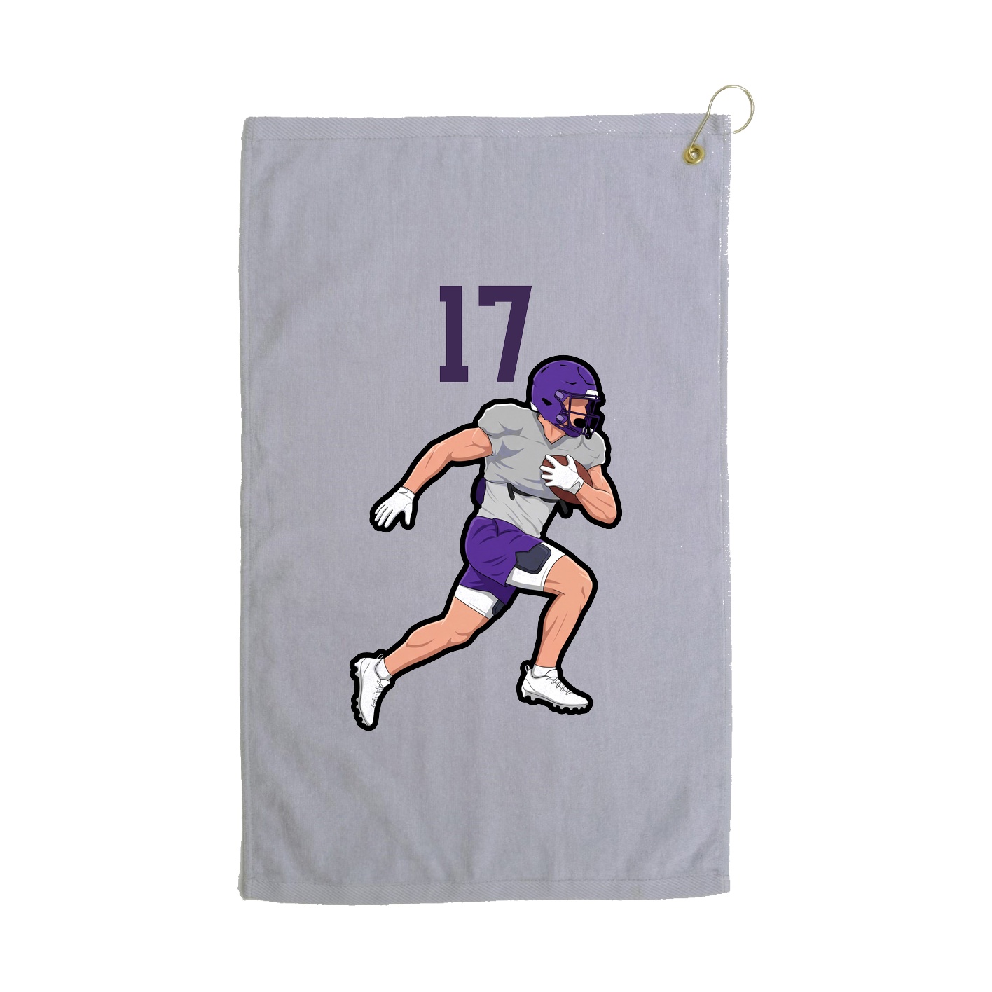 Golf Towel — Number Top in Grey
