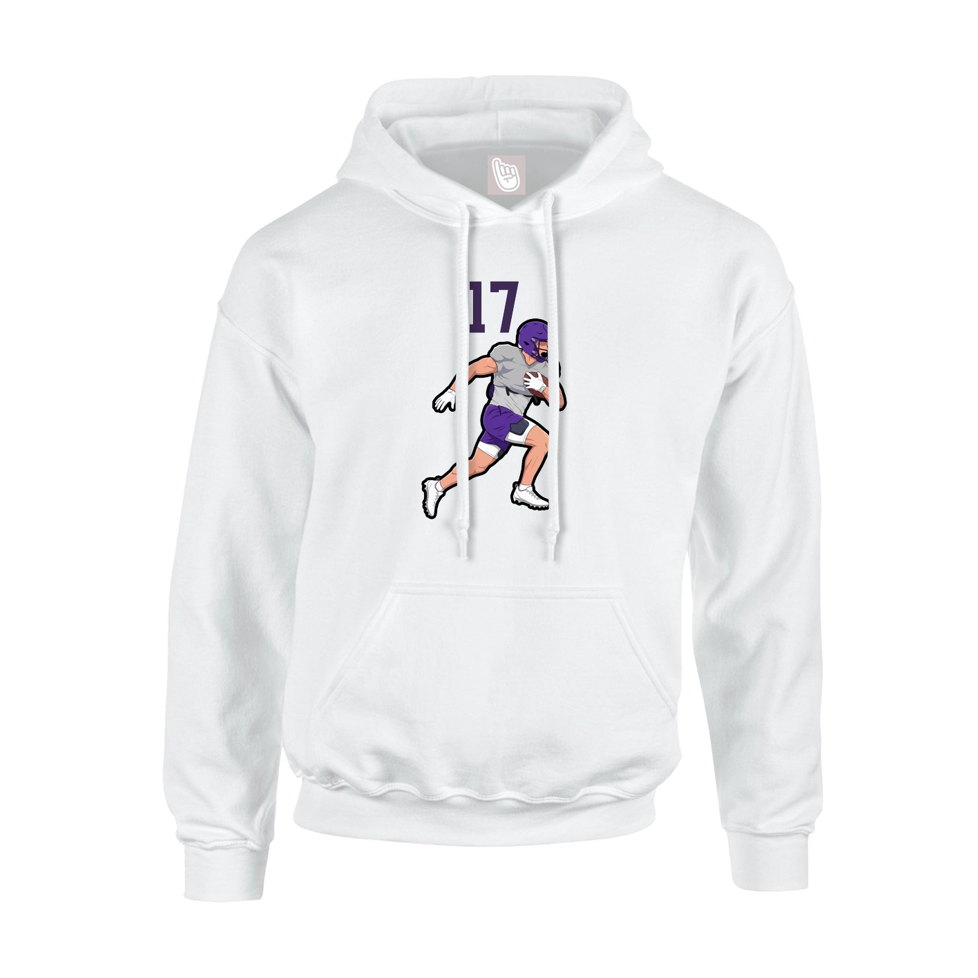 Hoodie — Number Top in White
