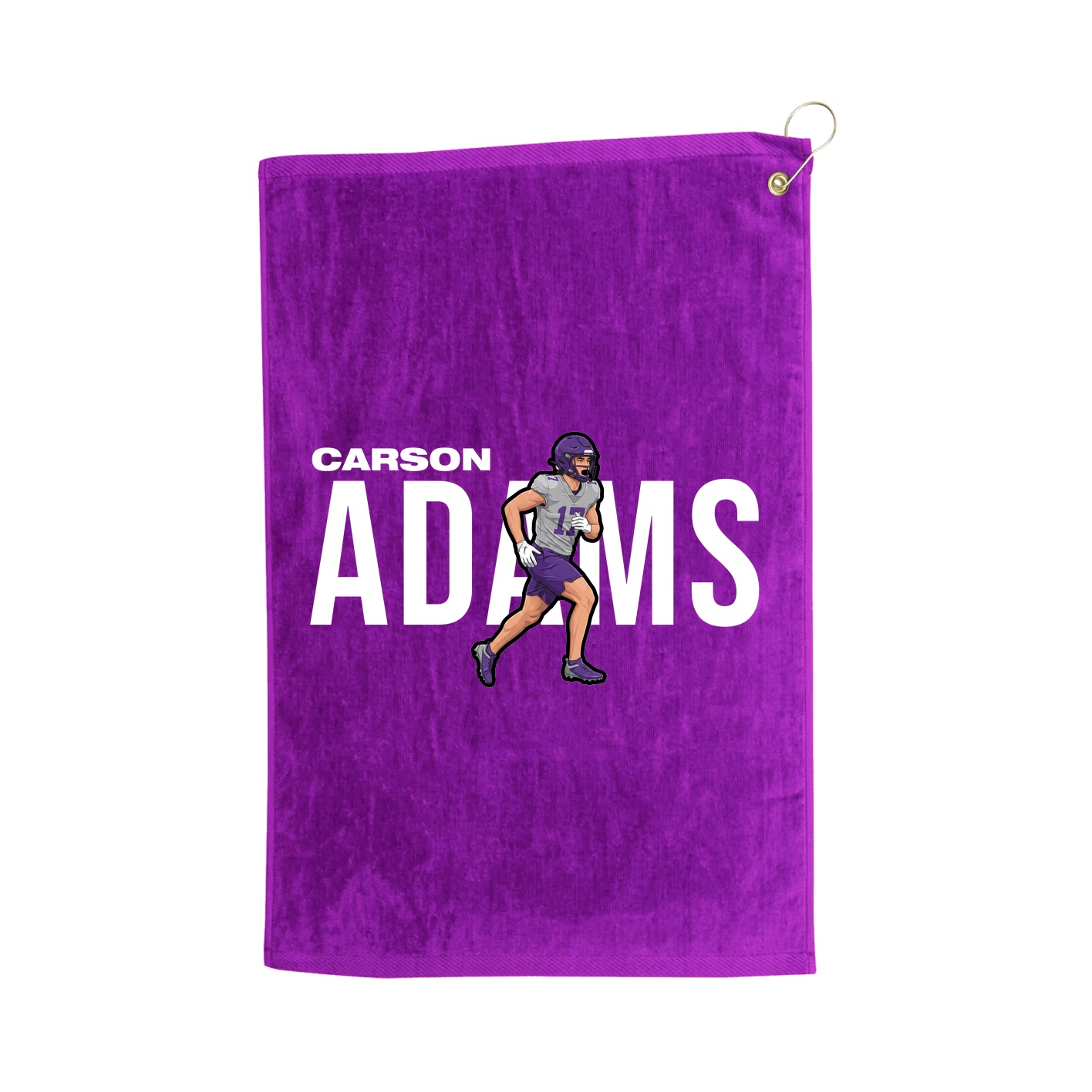 Golf Towel — Player Name in Purple