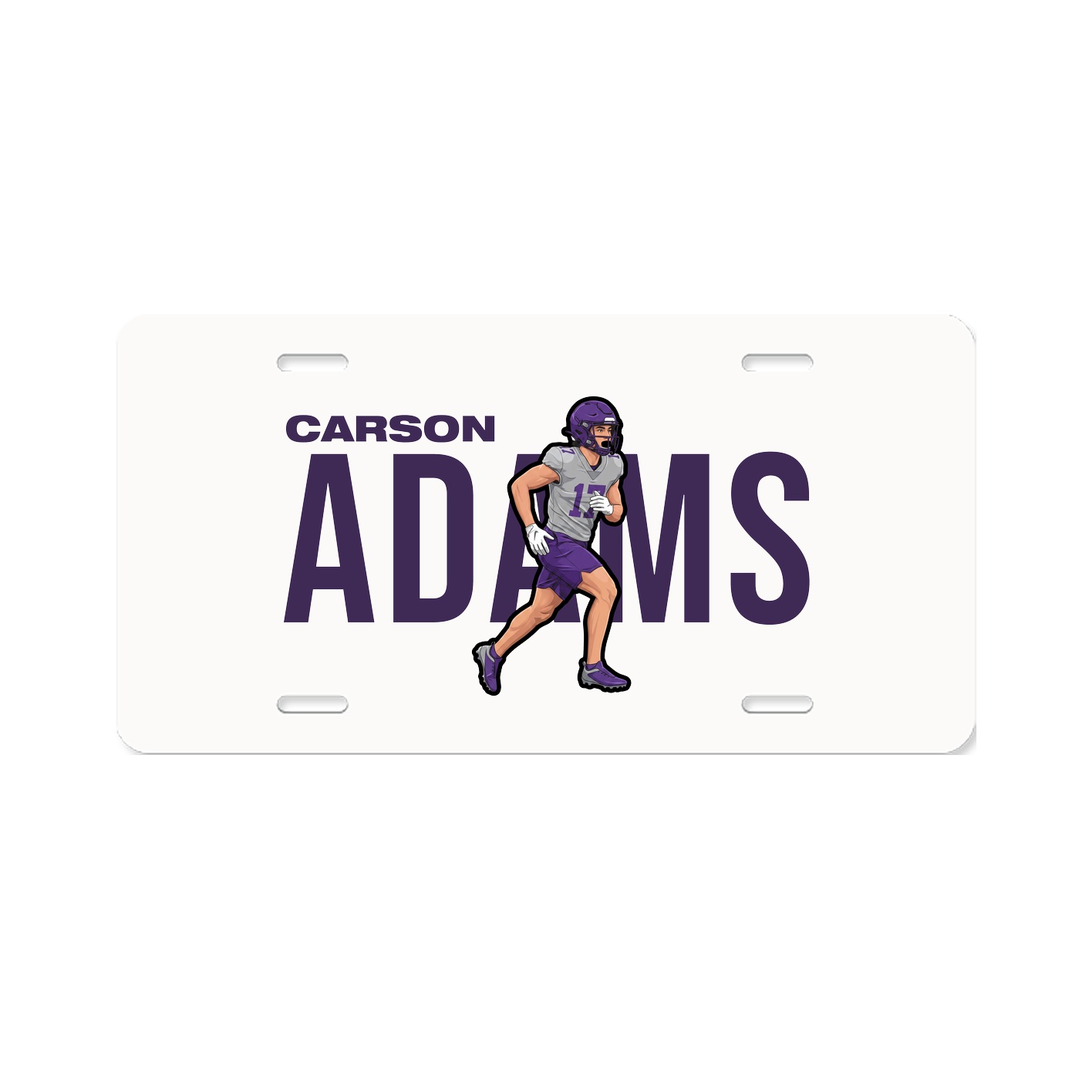 License Plate — Player Name in Classic