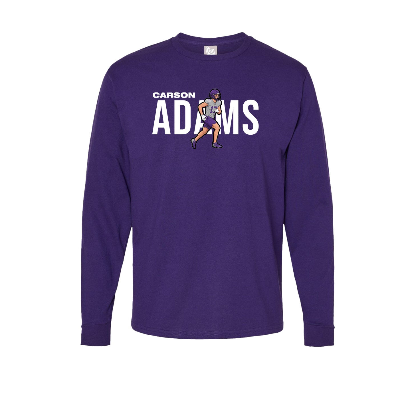 Long Sleeve Tee — Player Name in Purple