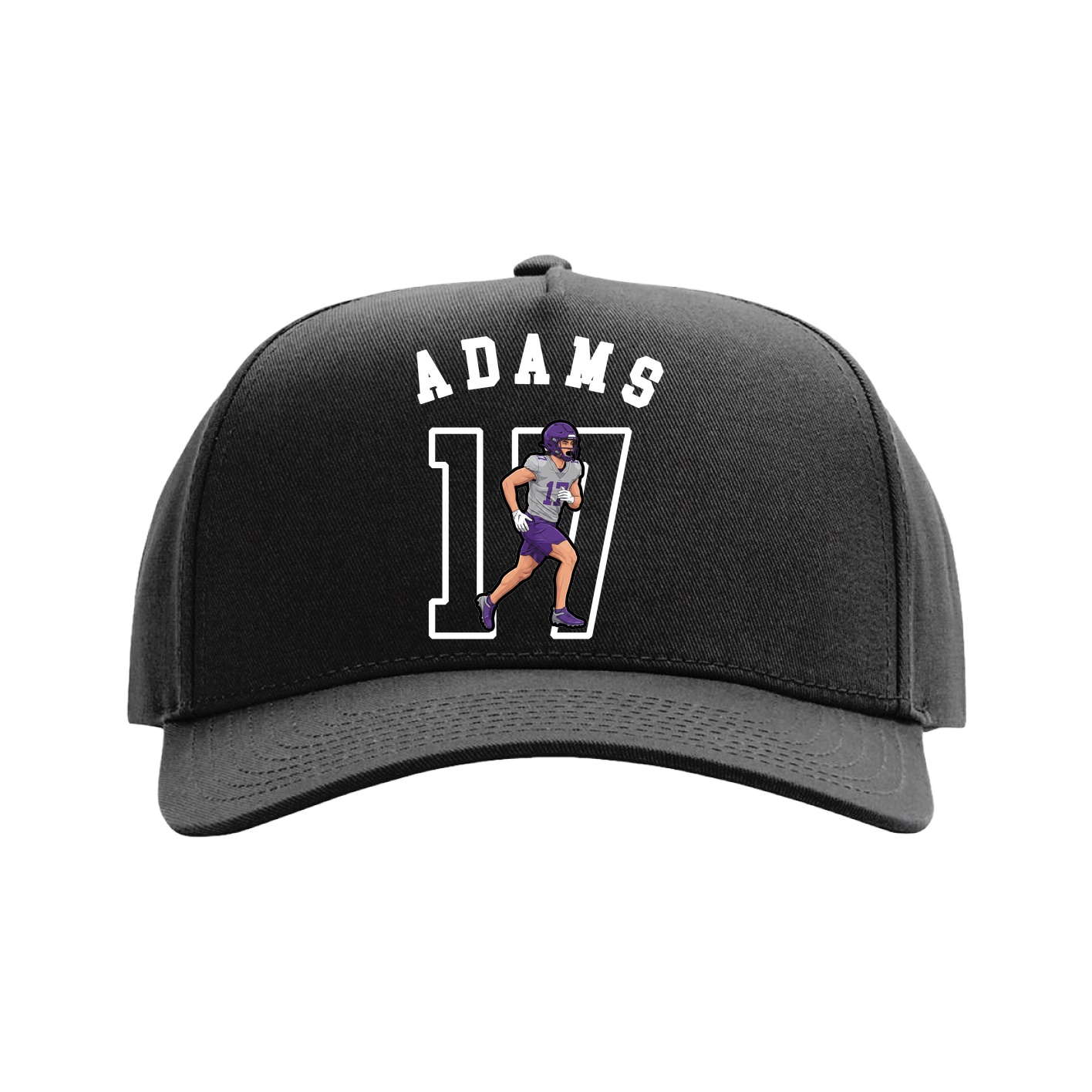Full Fabric Five-Panel Champ Cap — Shirsey Arch in Black