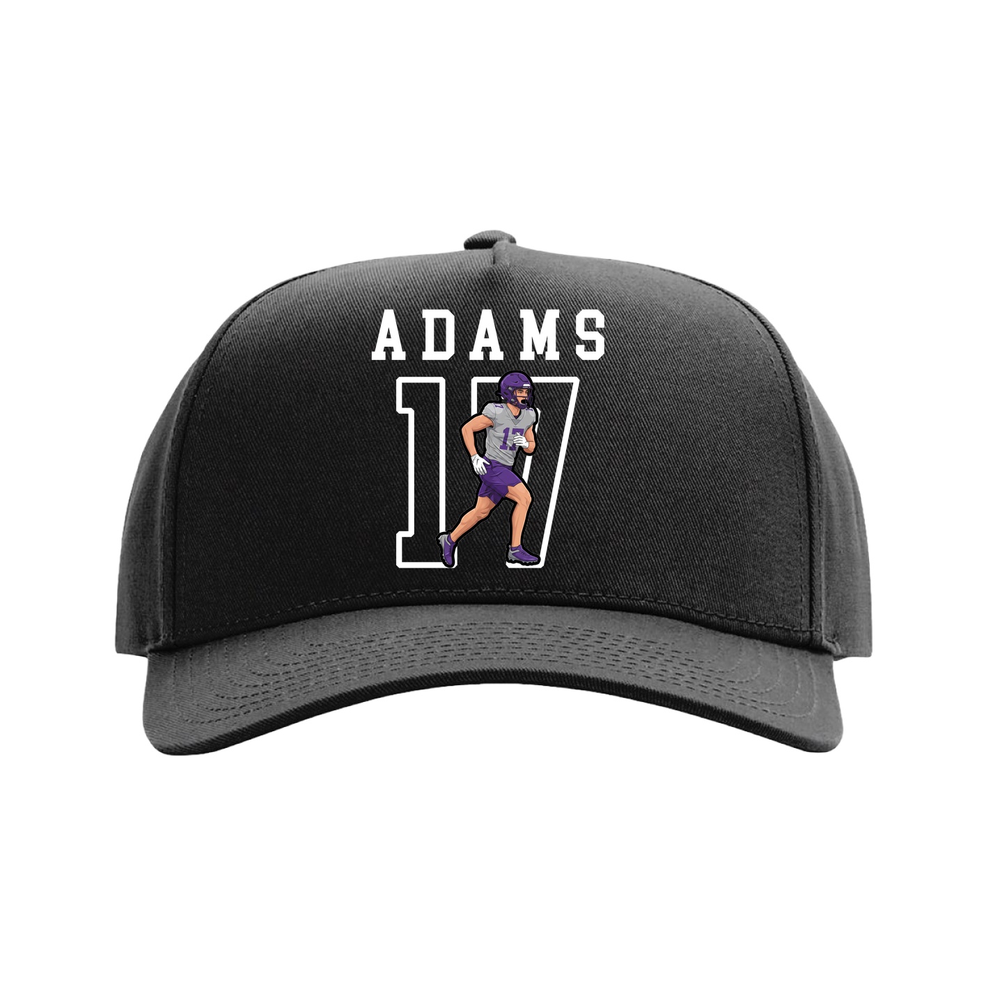 Full Fabric Five-Panel Champ Cap — Shirsey in Black