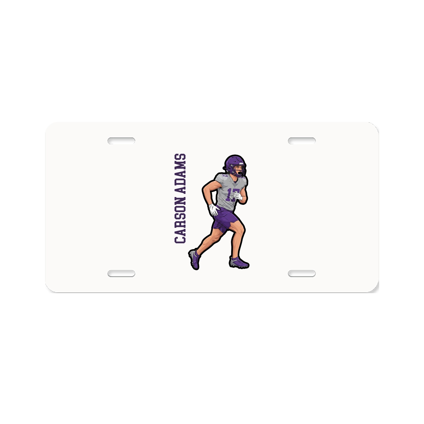 License Plate — Name Vertical in Classic