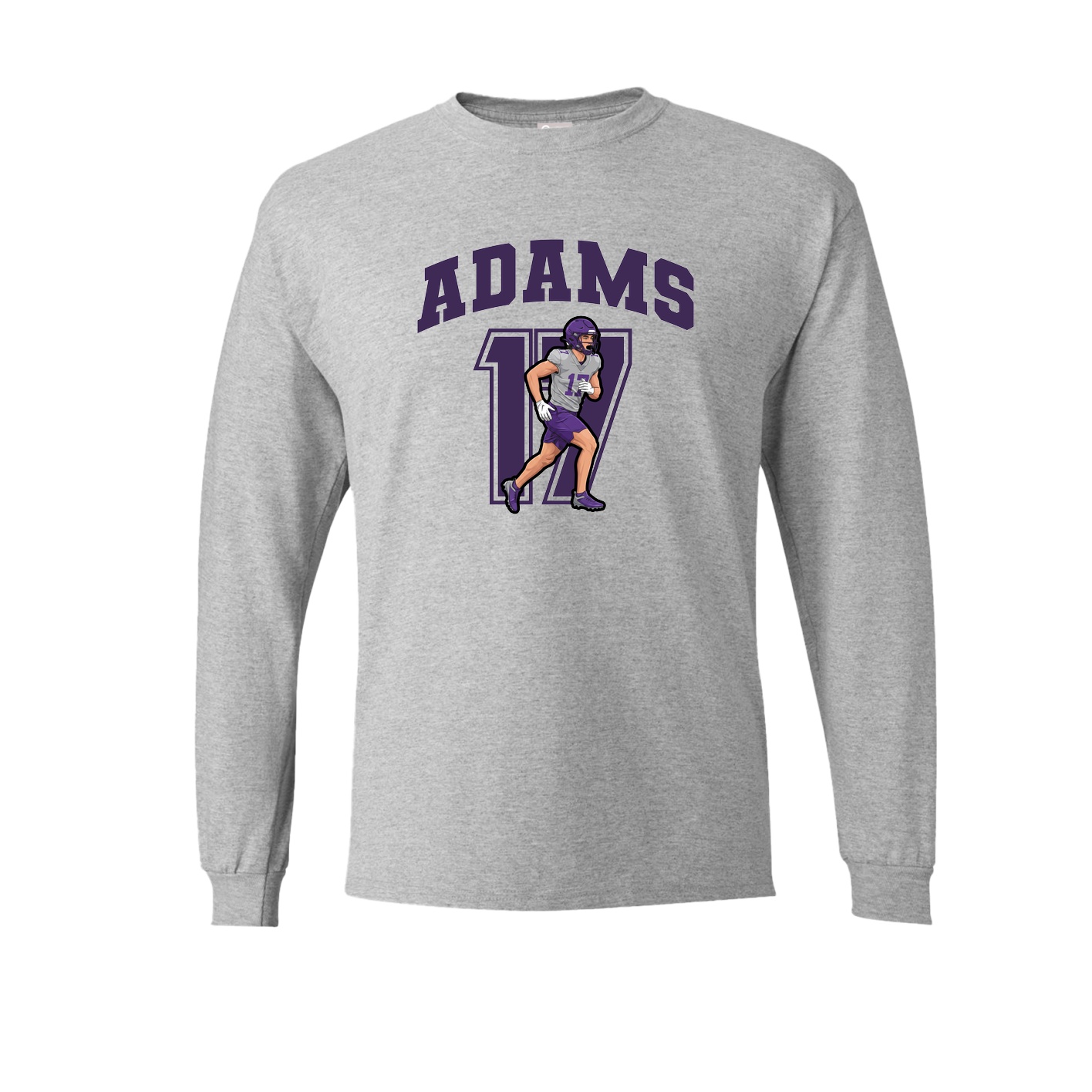 Long Sleeve Tee — Number in Grey