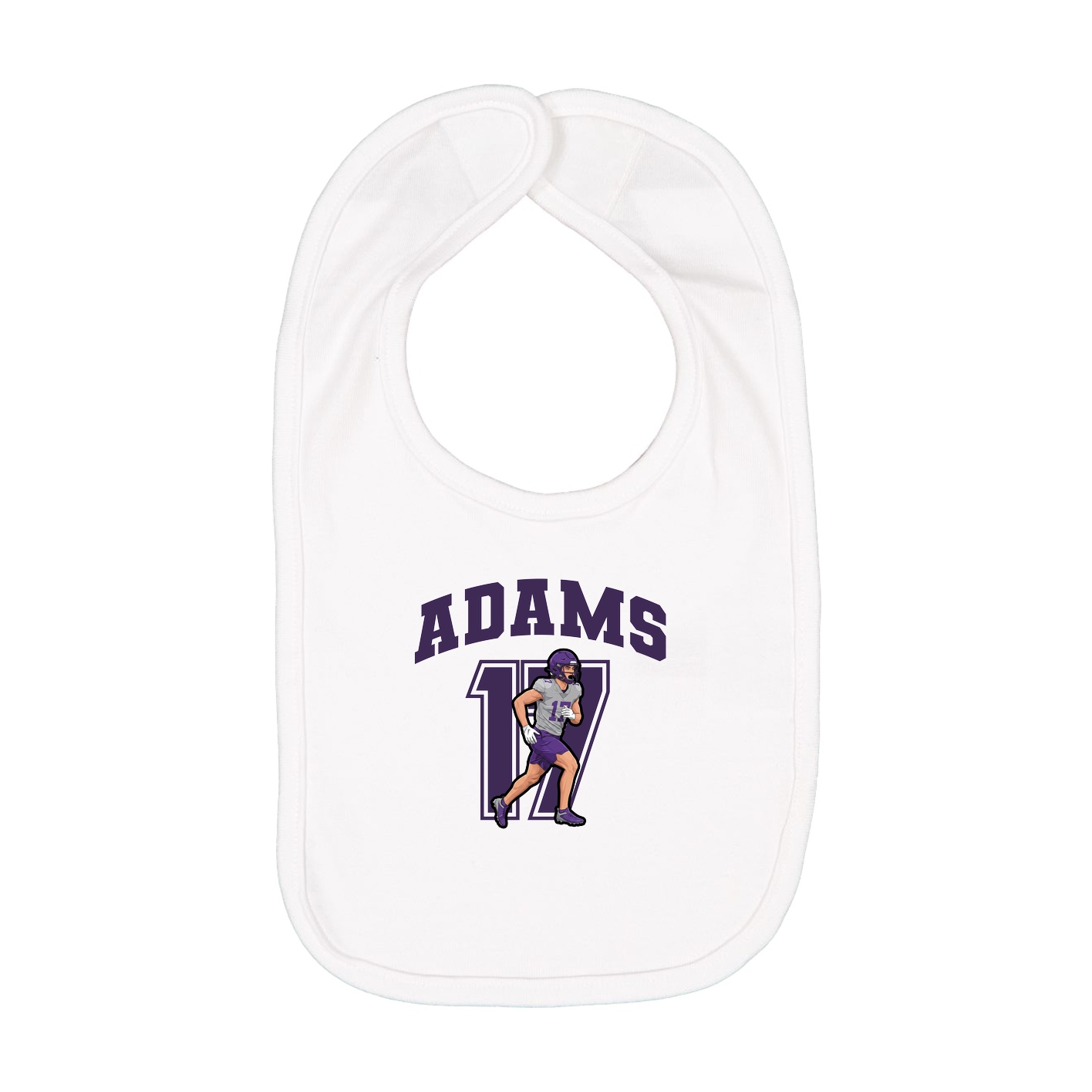 Infant Bib — Number in White