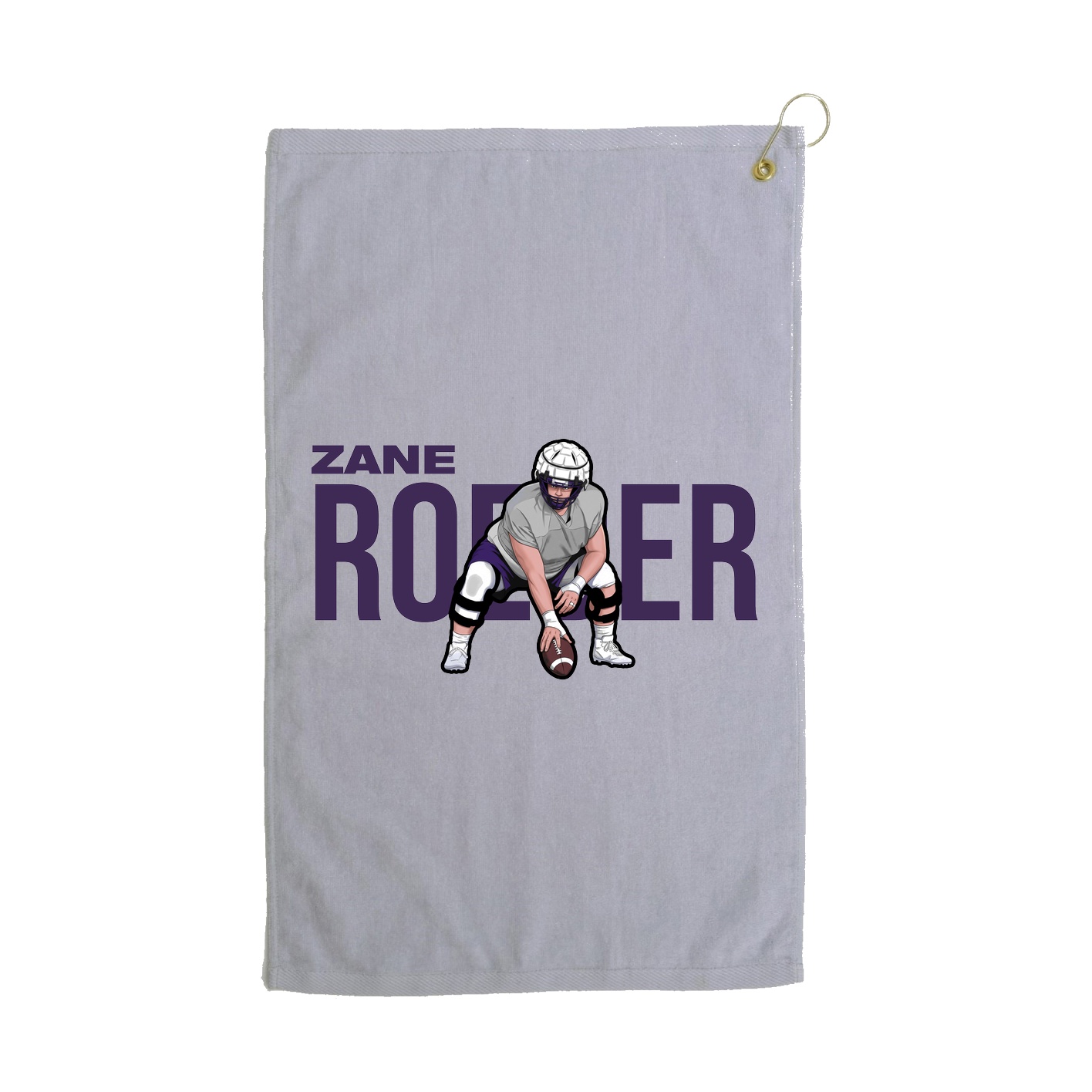 Golf Towel — Player Name in Grey