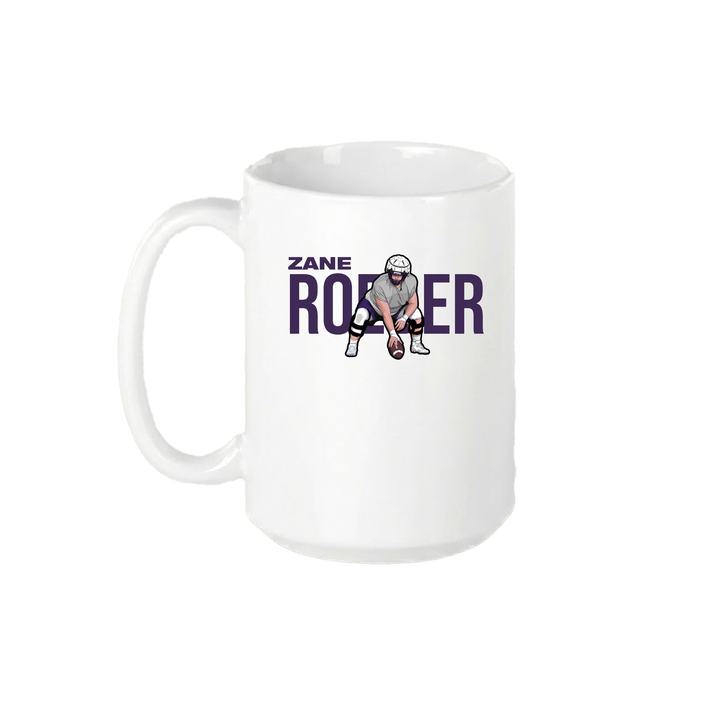 15oz Coffee Mug — Player Name in White