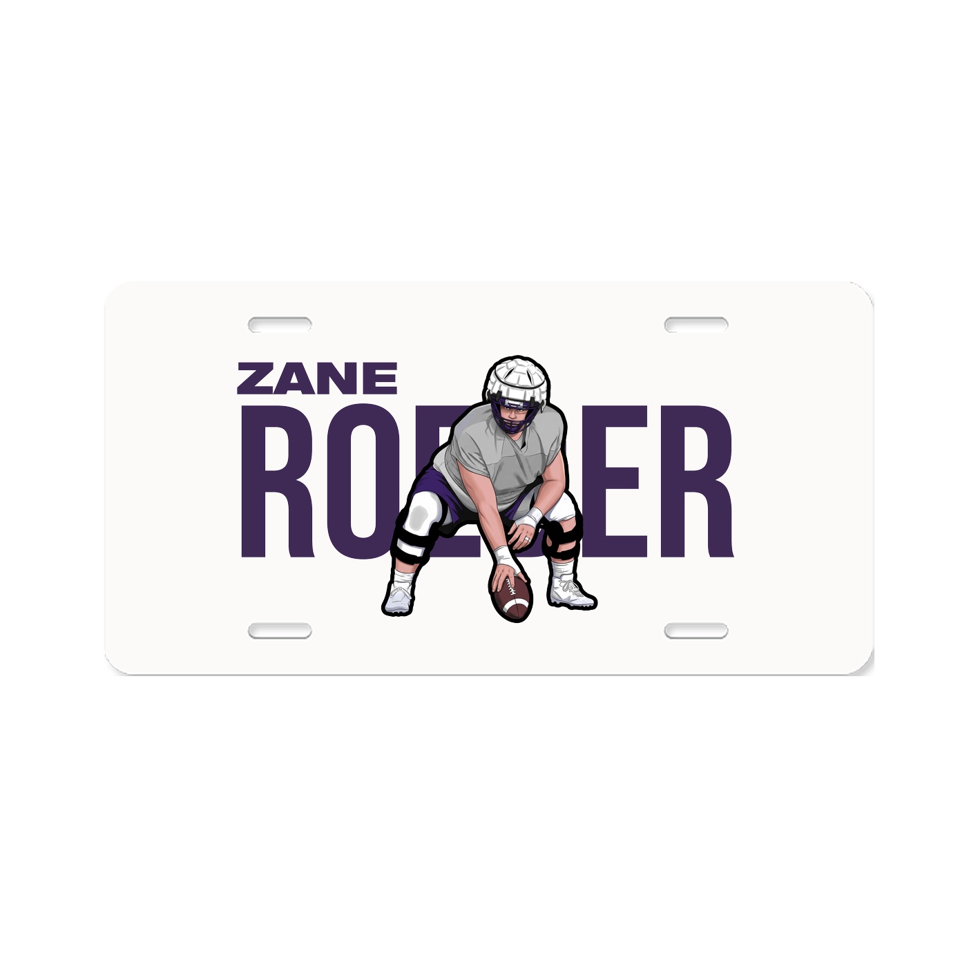 License Plate — Player Name in Classic