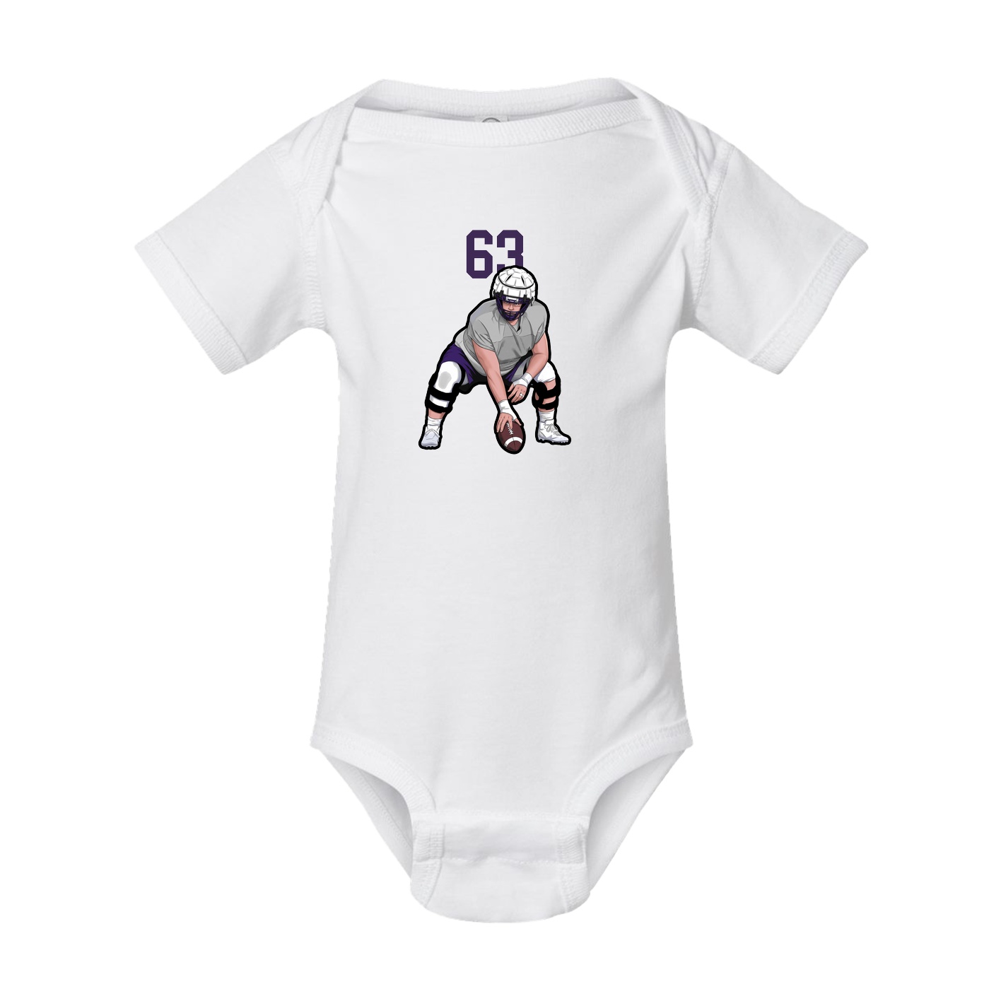 Baby Onesie — Number Top in White