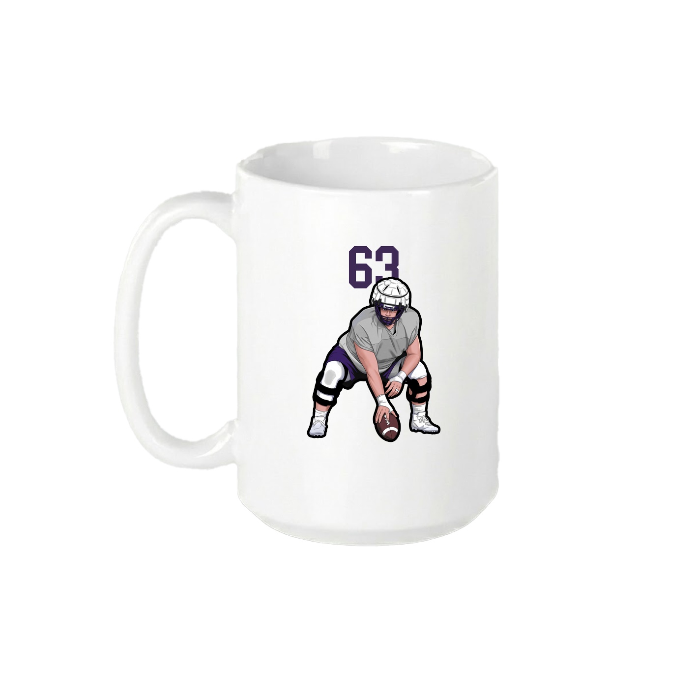 15oz Coffee Mug — Number Top in White