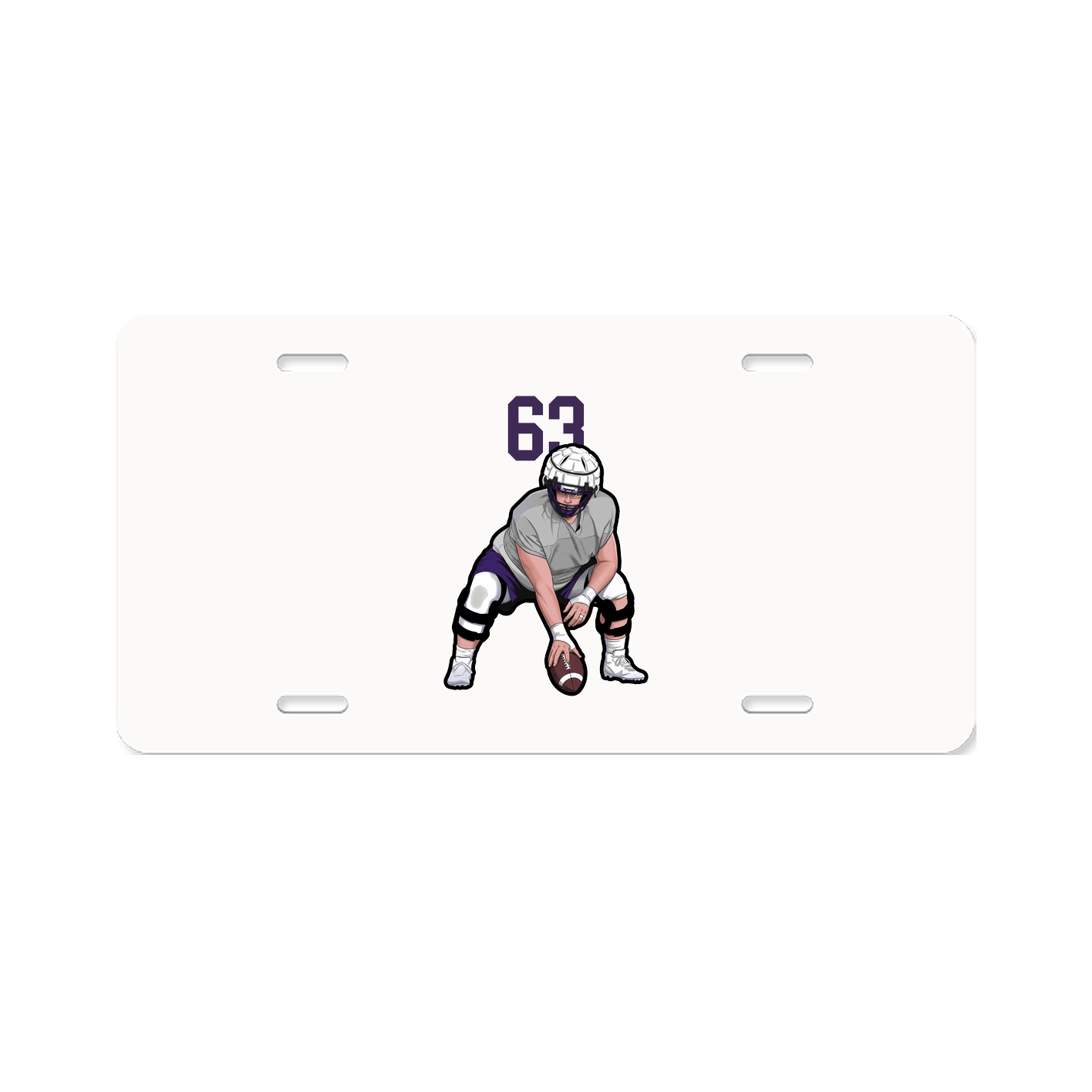 License Plate — Number Top in Classic